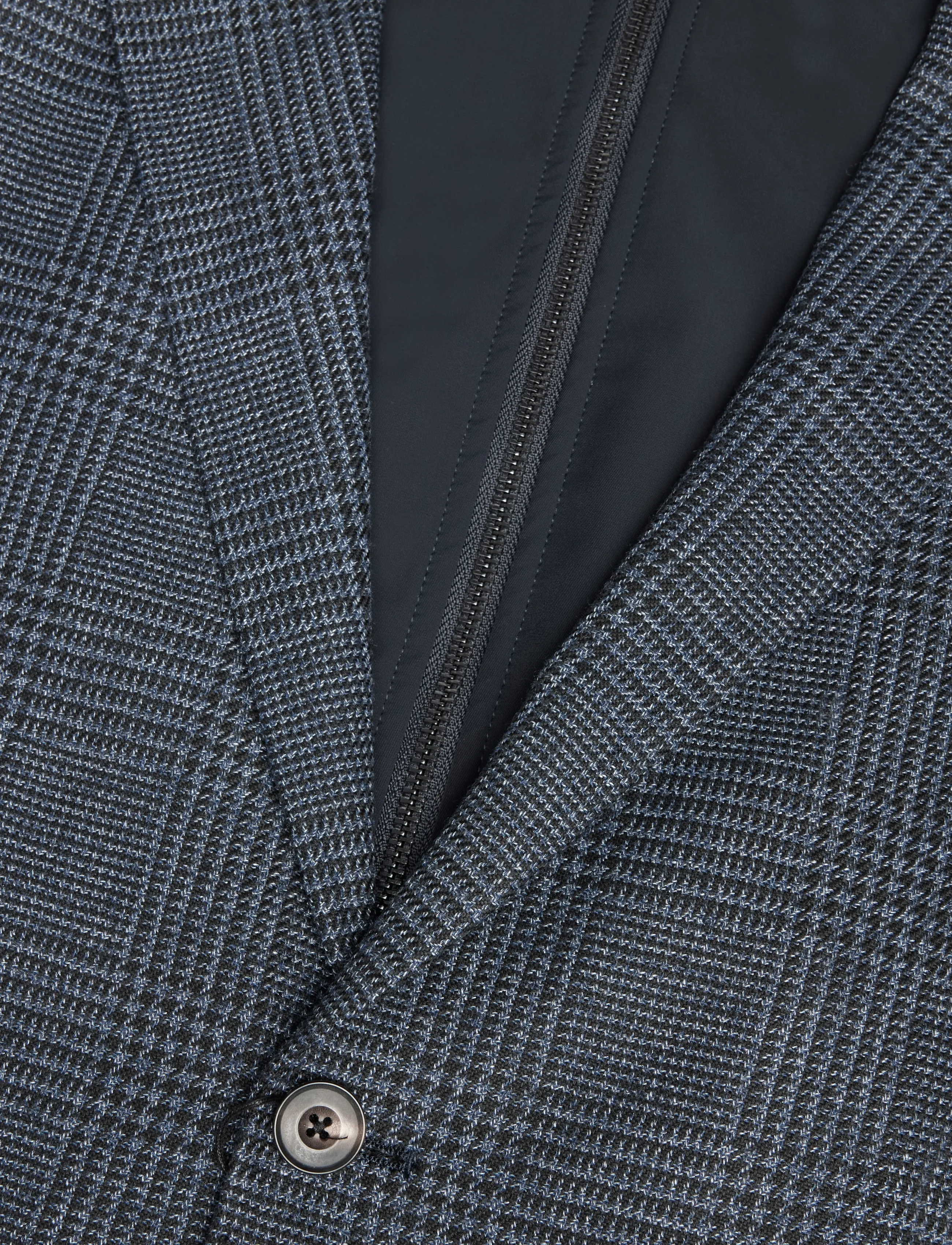 Reiss - KYLE SB 2B NOTCH CHECK GILET INSERT BLAZER - navy - 2