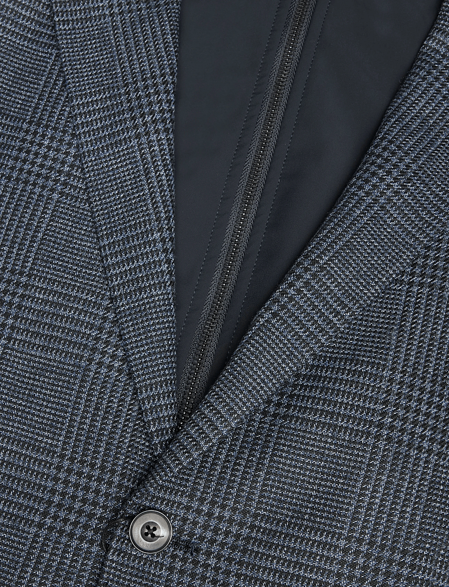 Reiss - KYLE SB 2B NOTCH CHECK GILET INSERT BLAZER - vienrindas žaketes - navy - 2