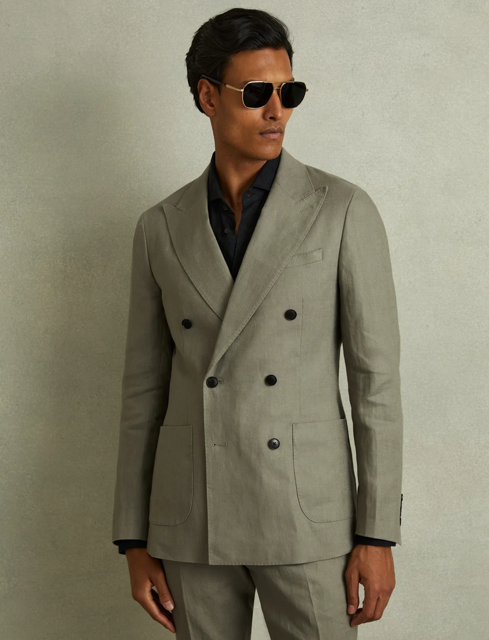 Reiss - HALGAS - zweireiher - light sage gree - 0