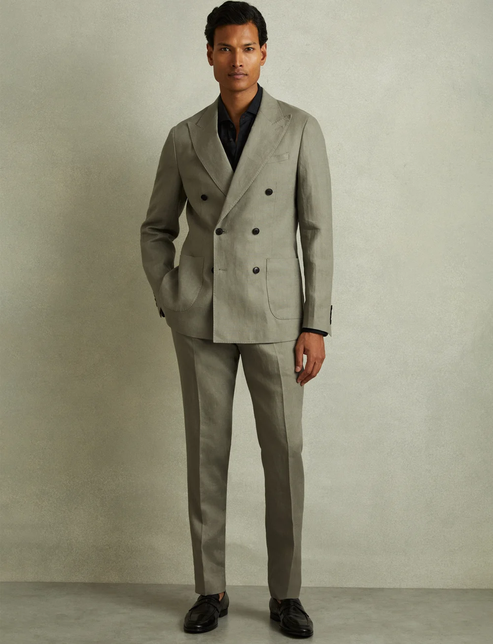 Reiss - HALGAS - zweireiher - light sage gree - 4