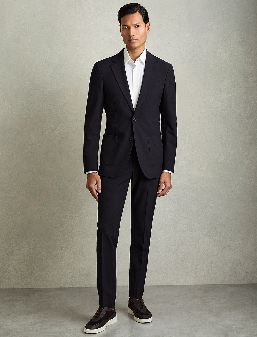 Reiss - FOUND BLAZER - Ühe rinnatisega pintsakud - navy - 4
