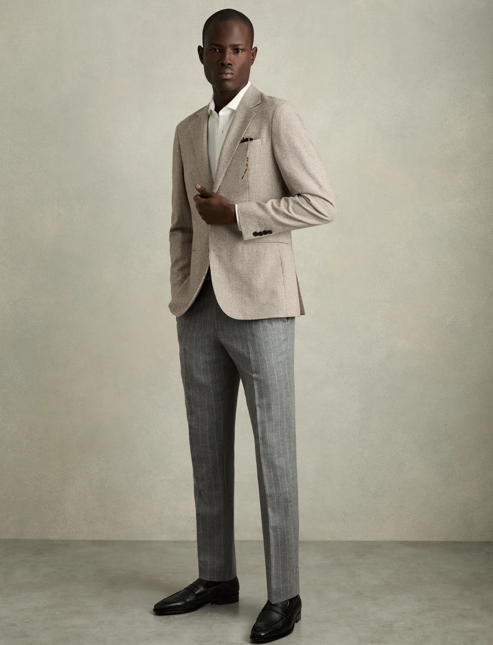 Reiss - GARLAND - enkeltradede blazere - taupe/off white - 4