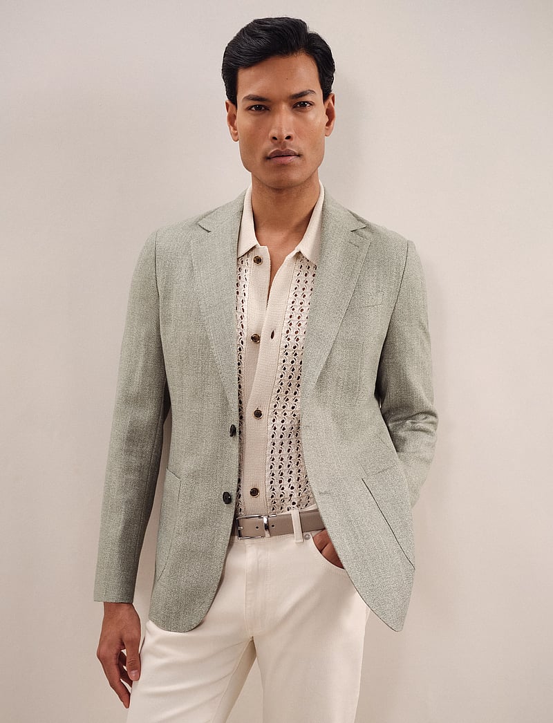 Reiss - STACK - enkeltradede blazere - sage green - 0