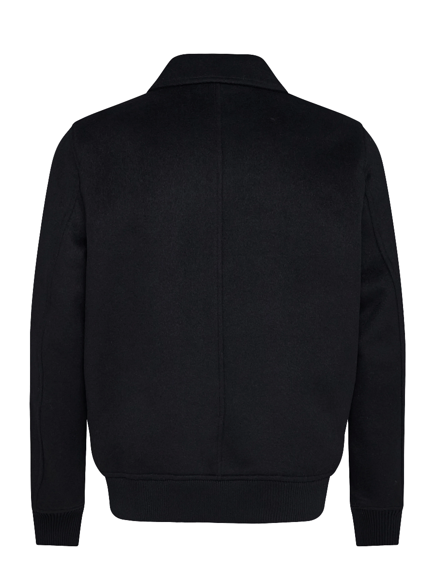 Reiss - DELUCA BUTTON THROUGH WOOL SHORT JACKET - sügisjoped - navy - 1