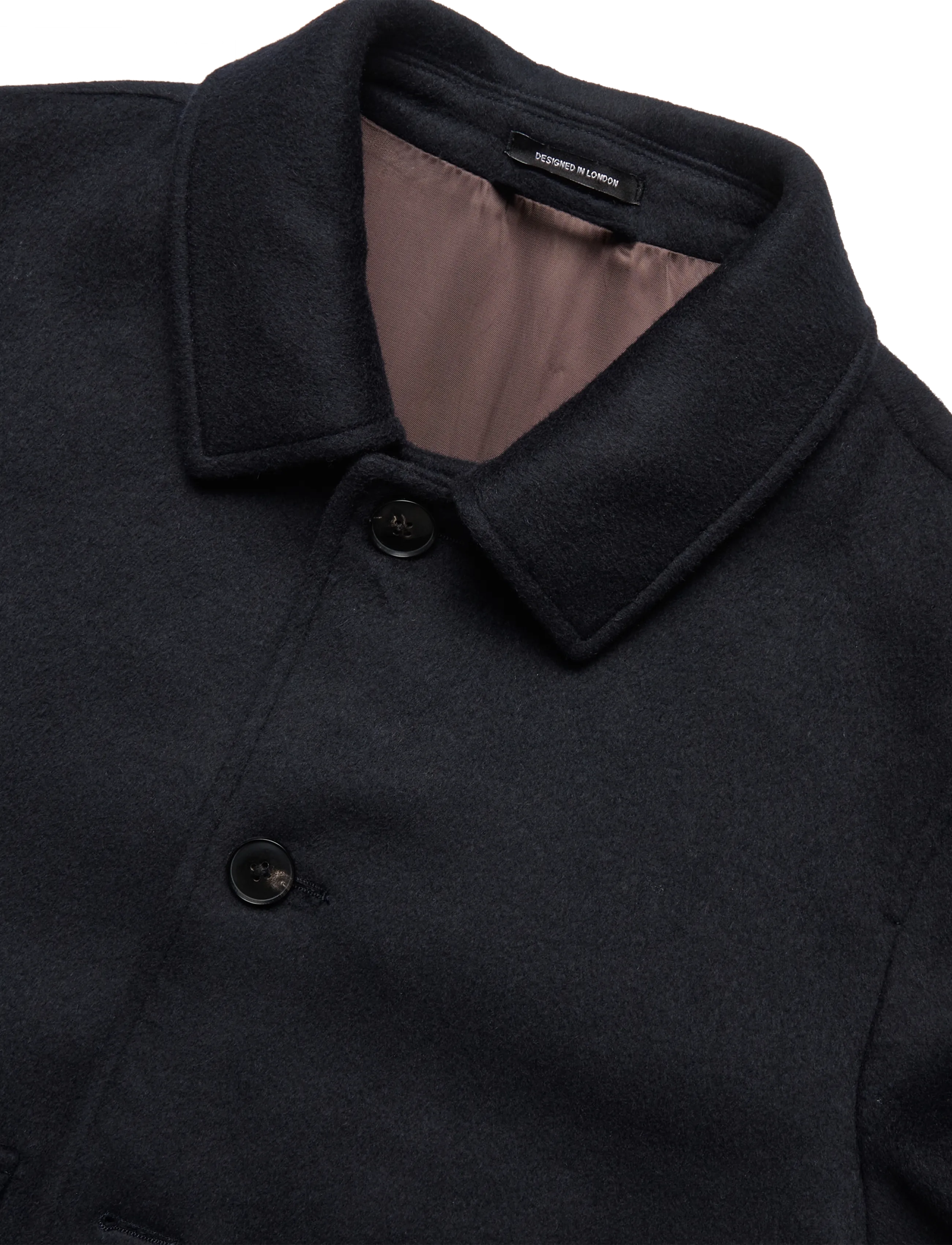 Reiss - DELUCA BUTTON THROUGH WOOL SHORT JACKET - sügisjoped - navy - 2