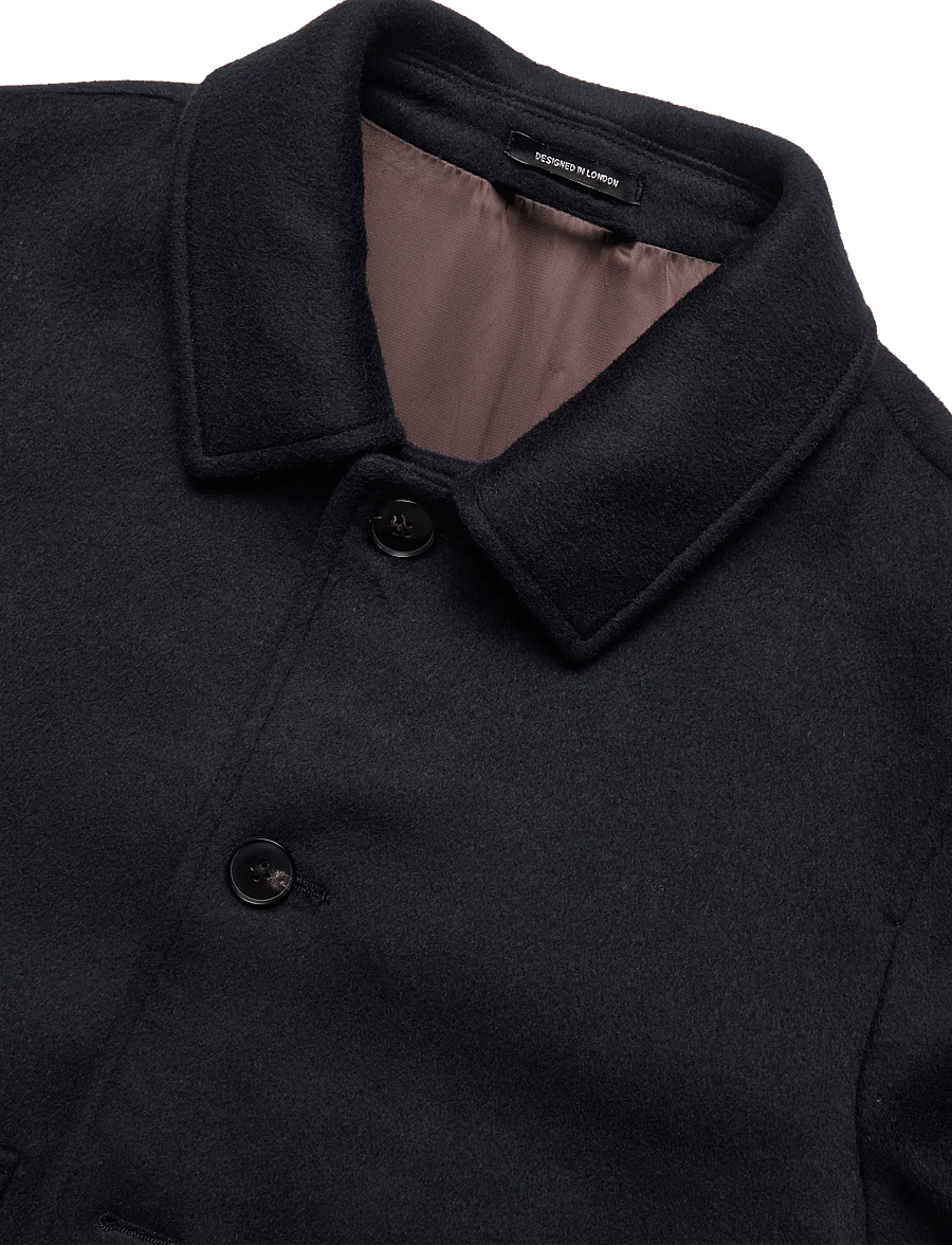 Reiss - DELUCA BUTTON THROUGH WOOL SHORT JACKET - sügisjoped - navy - 2