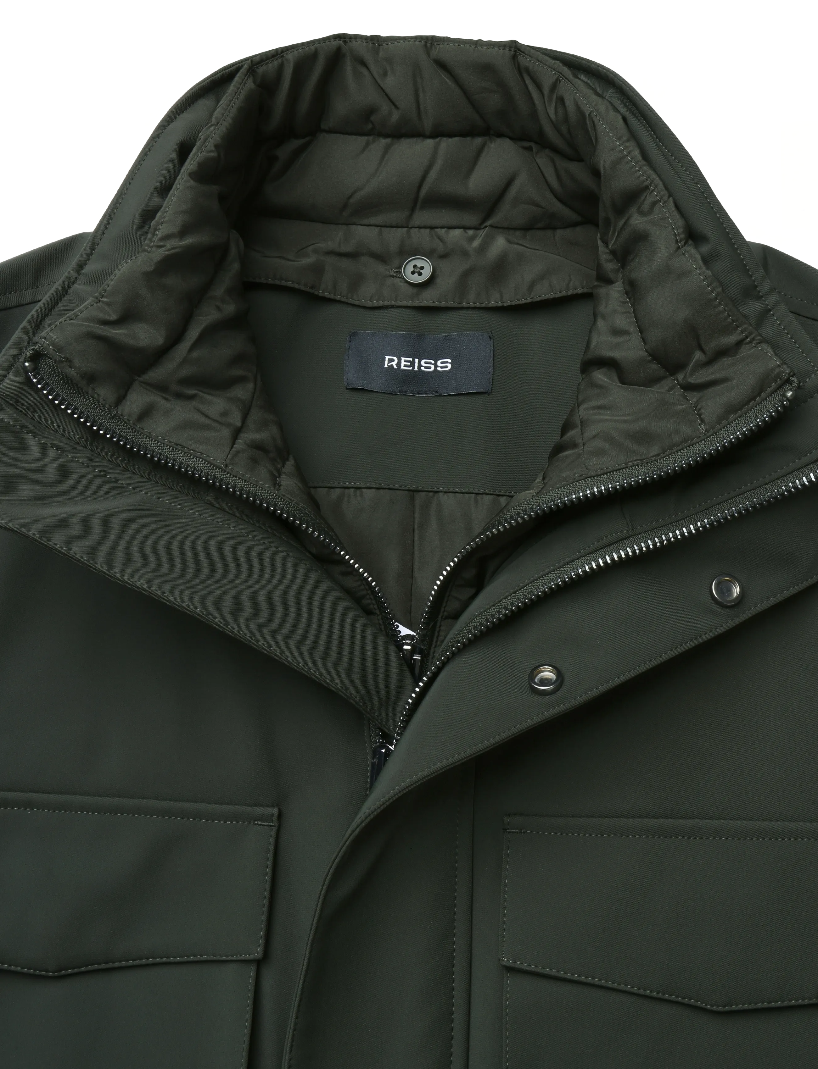 Reiss - GLICK ZIP THROUGH INNER GILET HOODED JACKET - hybrid jackets  - dark green - 2