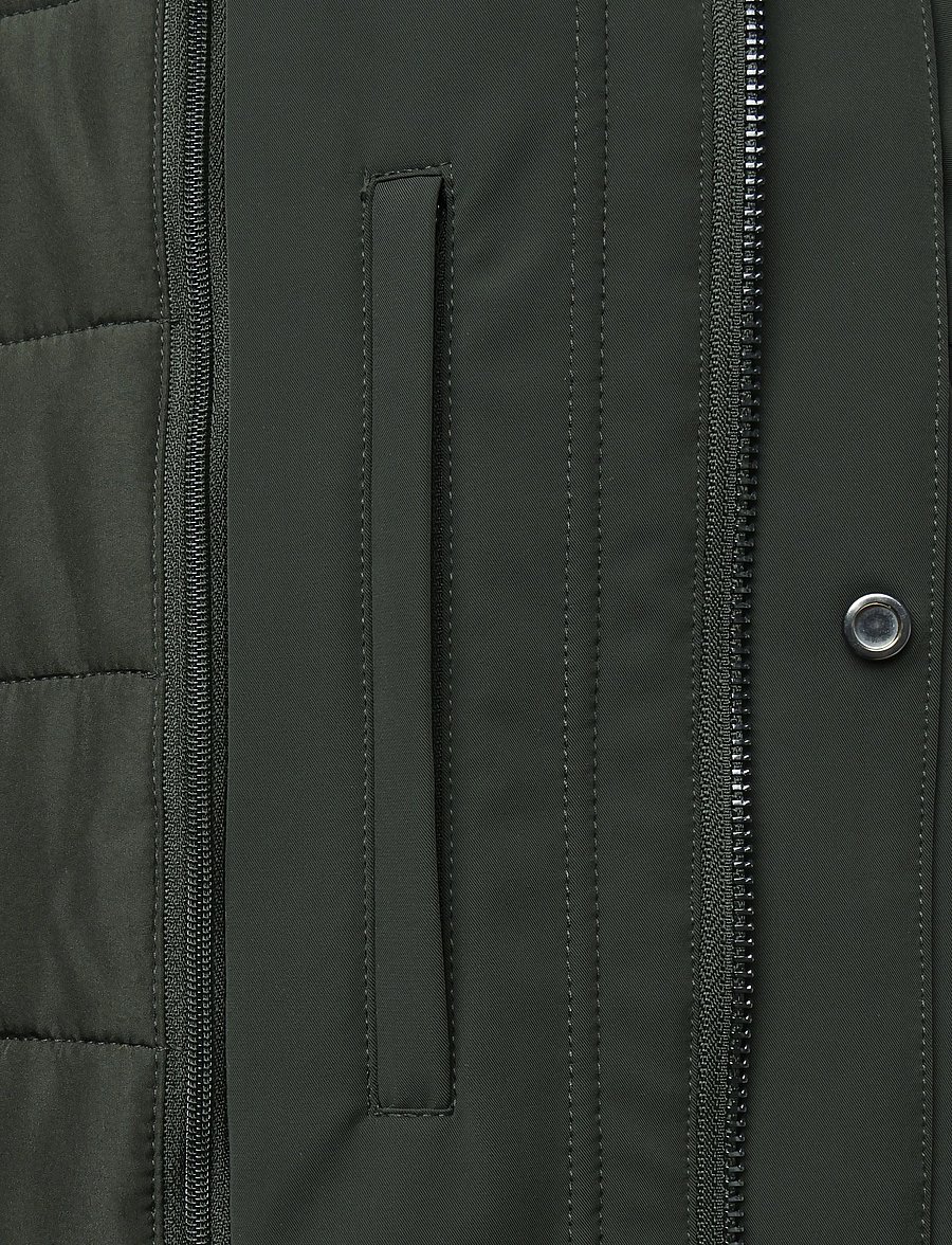 Reiss - GLICK ZIP THROUGH INNER GILET HOODED JACKET - hybrid jackets - dark green - 4