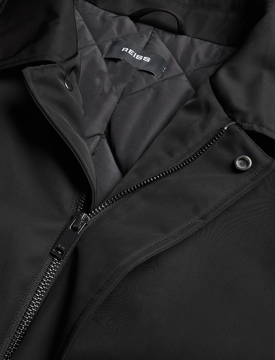 Reiss - LAWLEN ZIP THROUGH JACKET - light coats - black - 2
