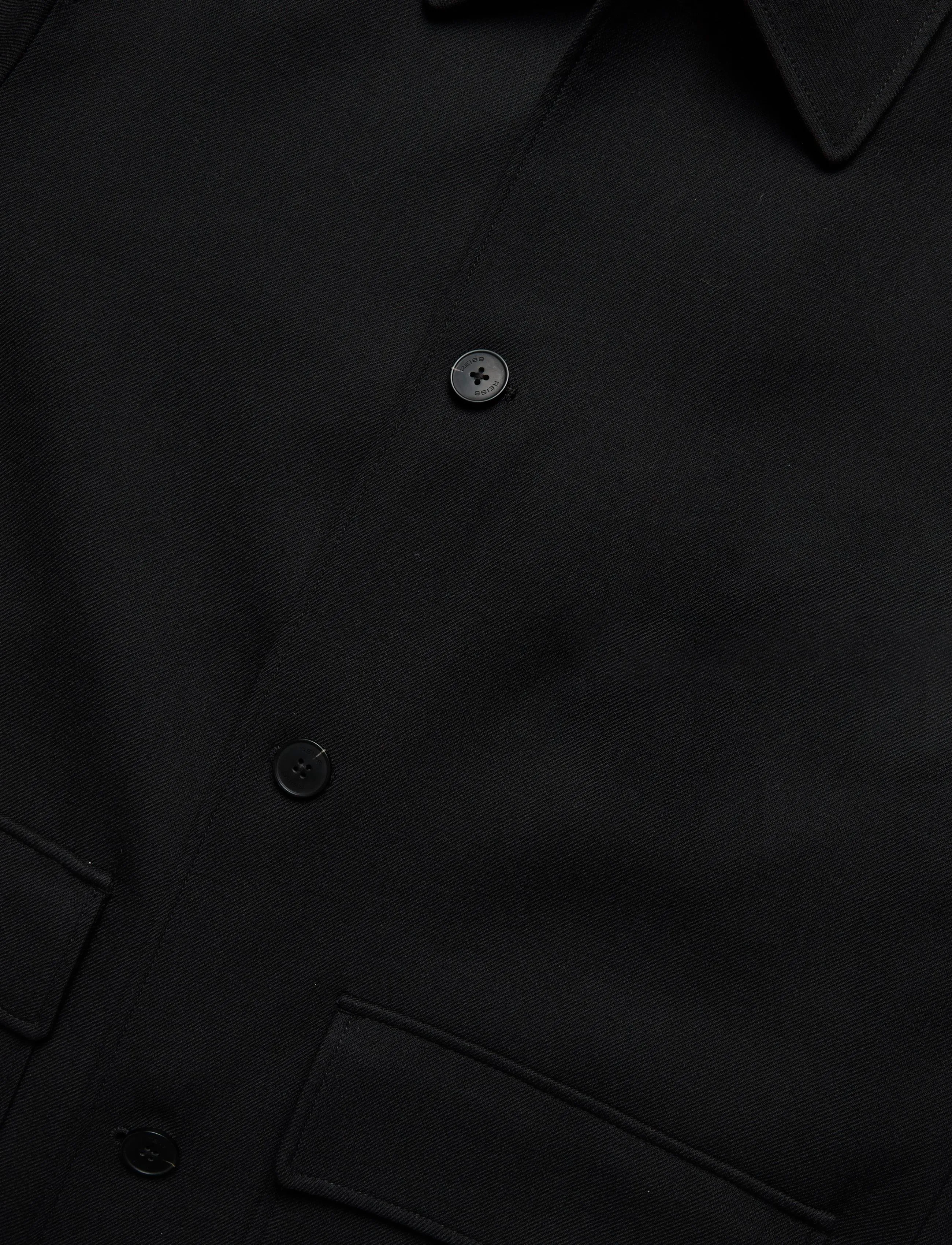 Reiss - CLYDE ZIP THROUGH TWILL MAC - talvejoped - black - 3