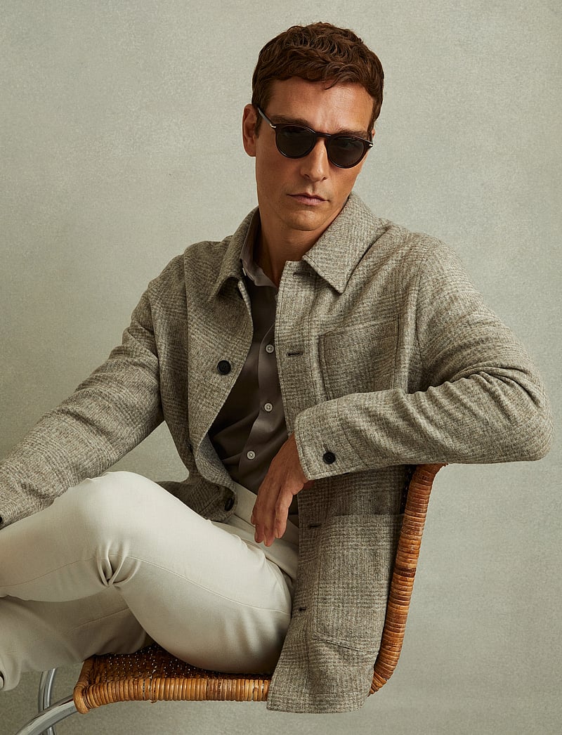 Reiss - MARBLE - kurtki zimowe - oatmeal check - 0