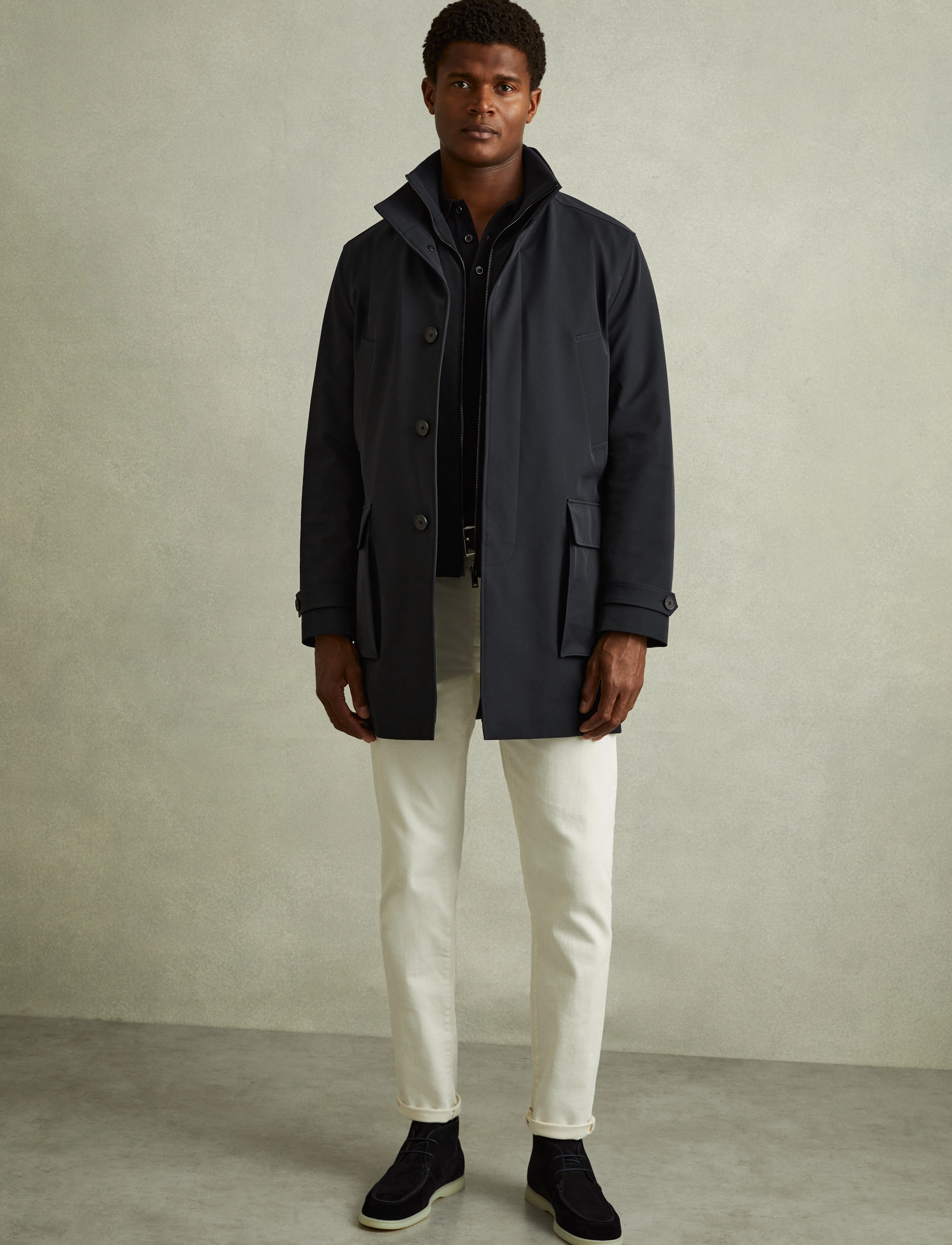 Reiss Player, XL, Navy, Frakker > Lette Frakker, Herre