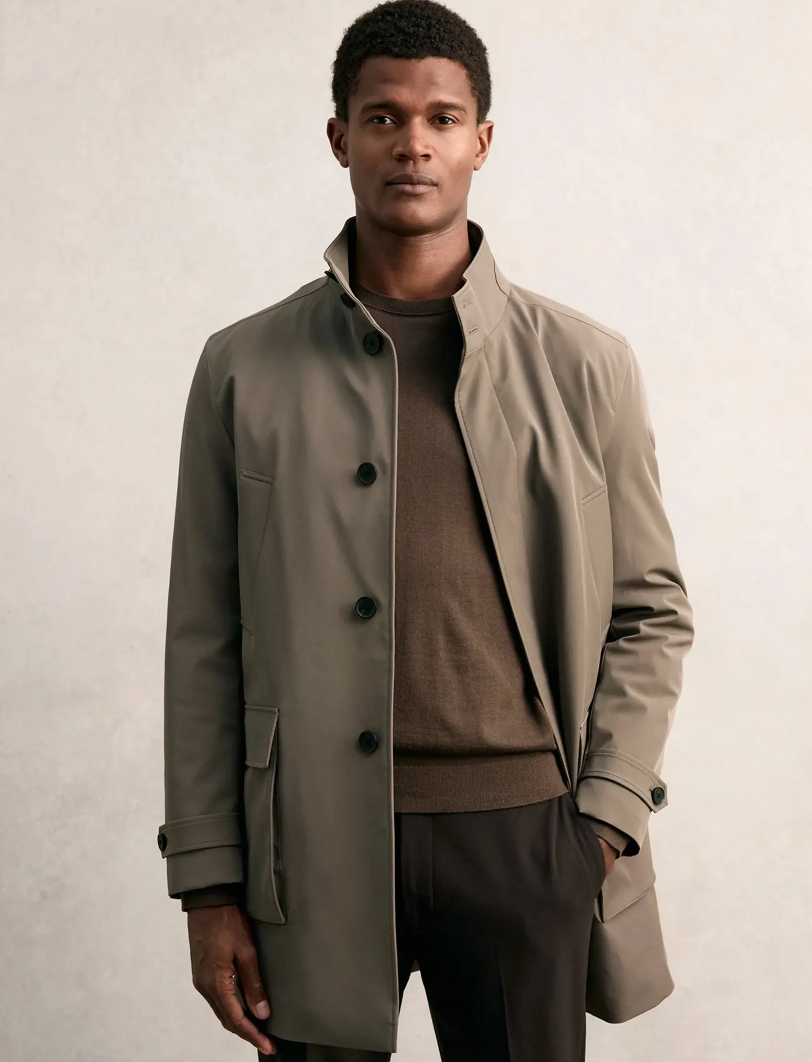 Reiss Player, S, Khaki green, Frakker > Lette Frakker, Herre