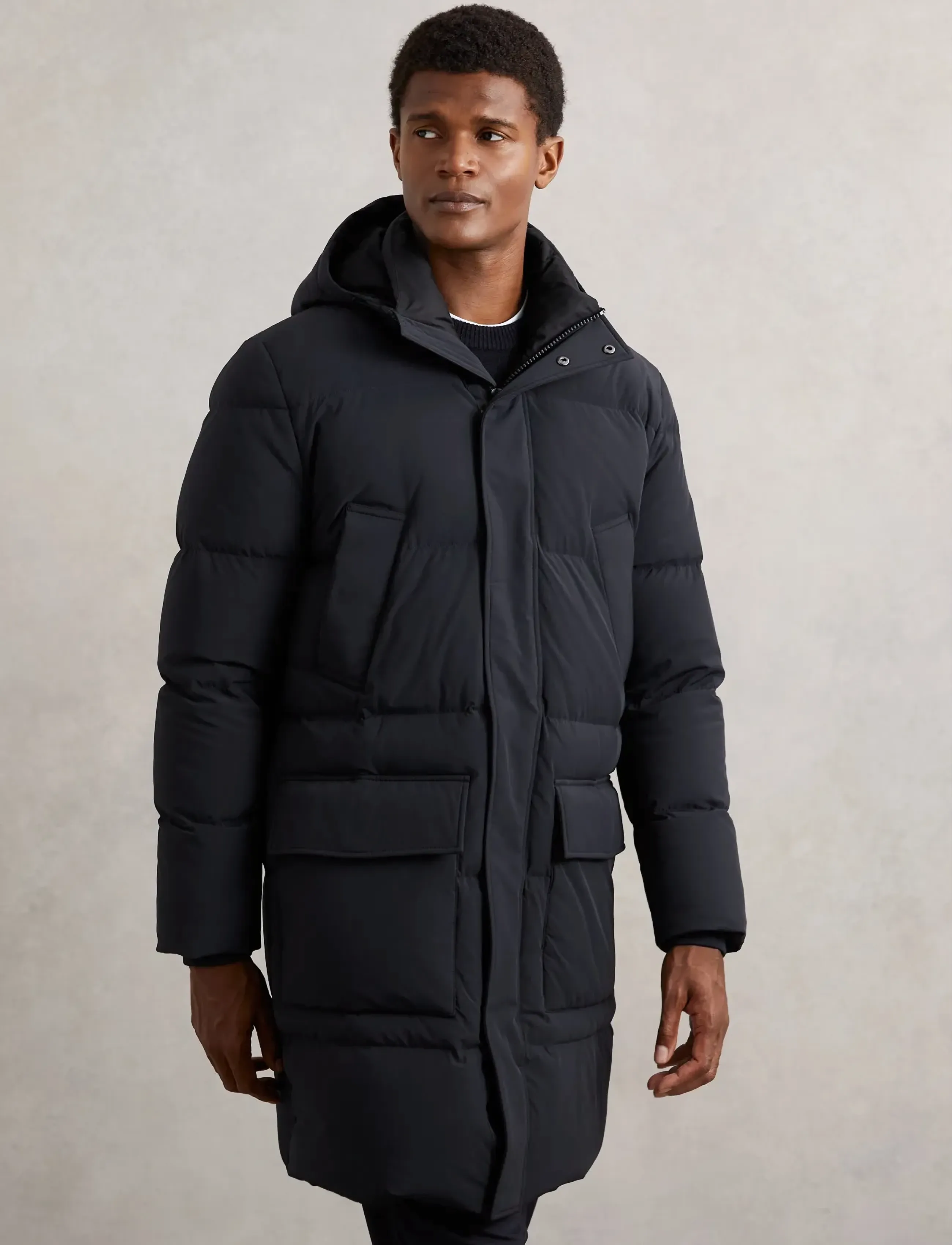 Reiss Moon, L, Jackets, Schwarz - Padded Männerswear