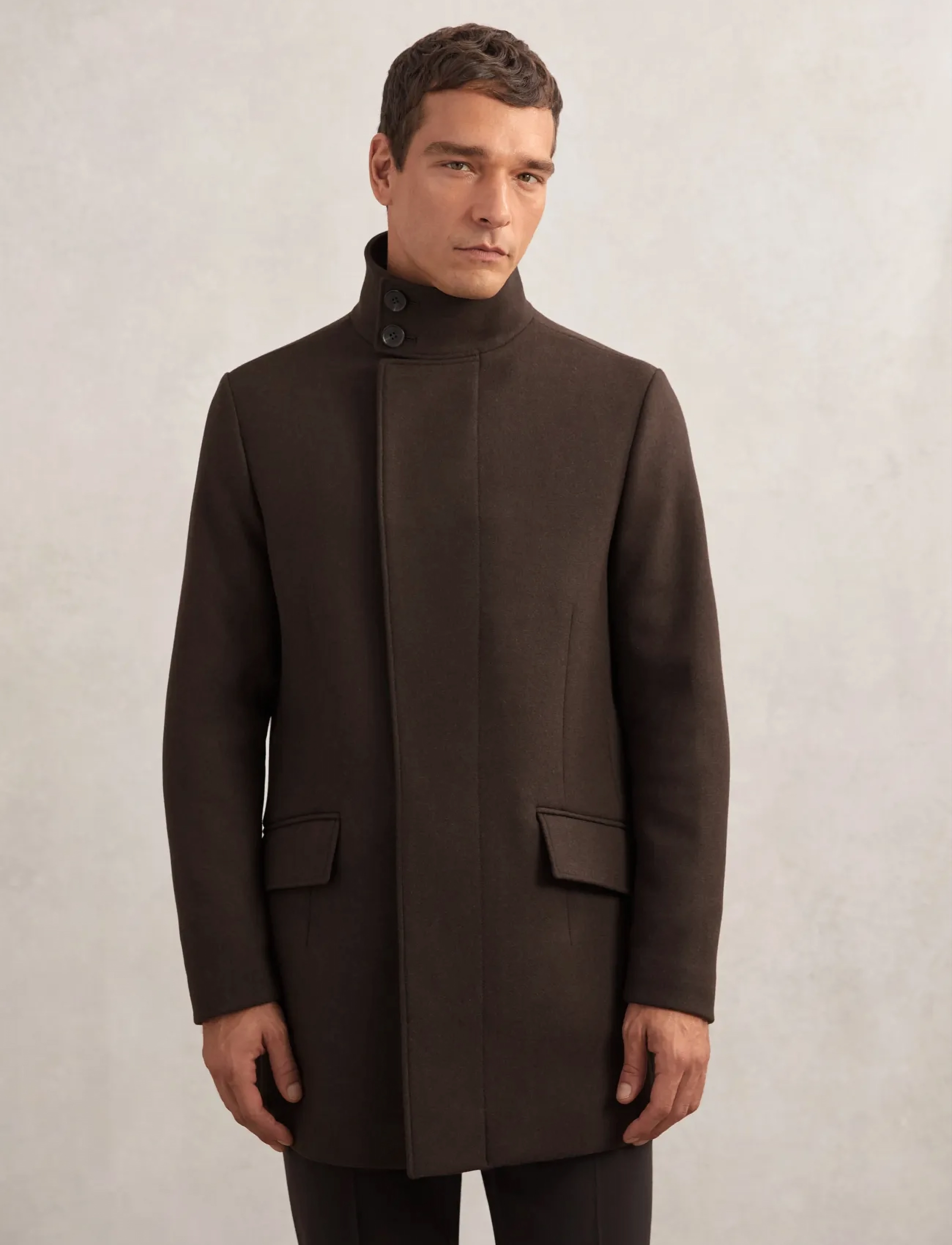 Reiss Riot, M, Brown, Frakker > Uldfrakker, Herre