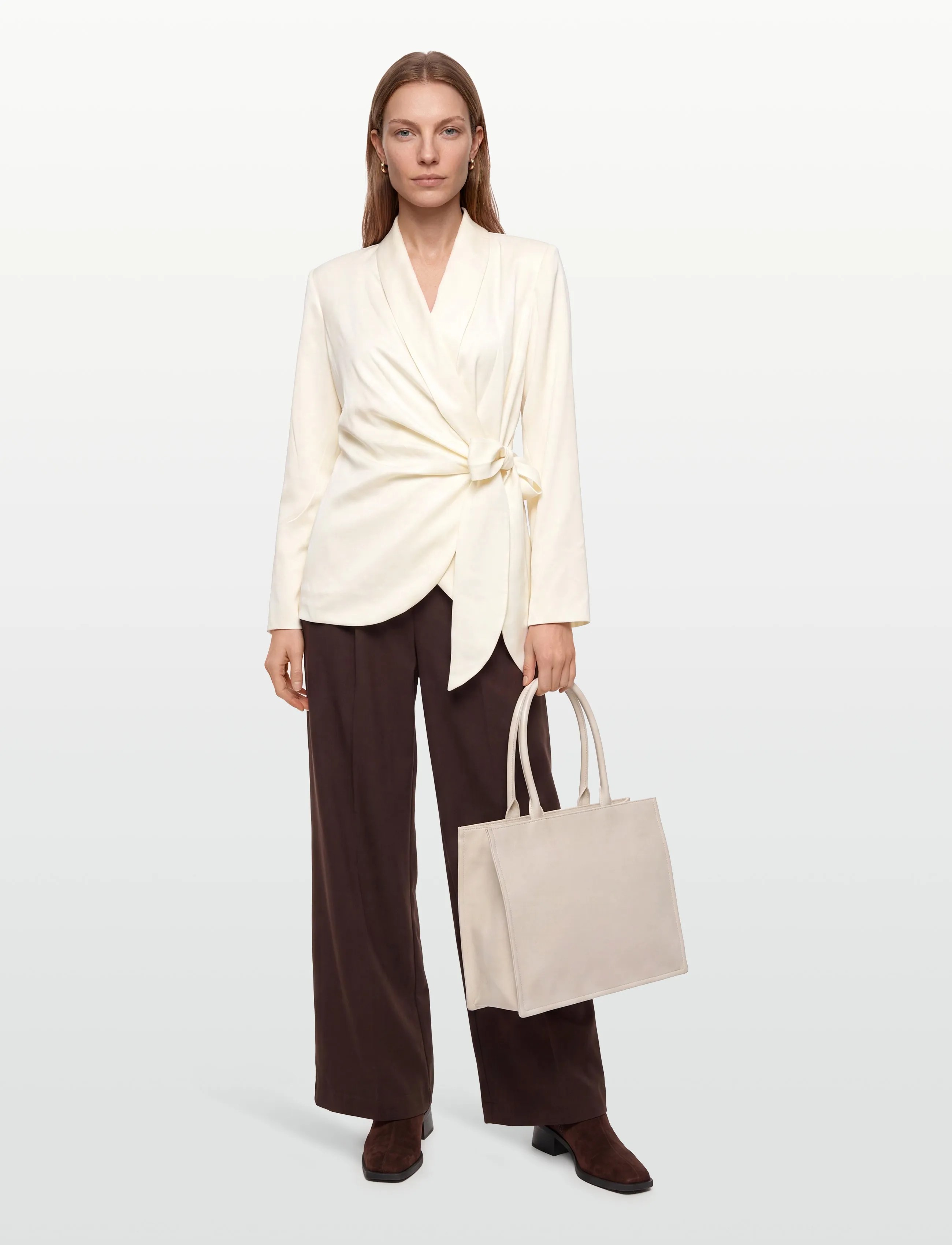 Reiss Clover Jacket, 38, Blazer, Weiß - Belted Frauen