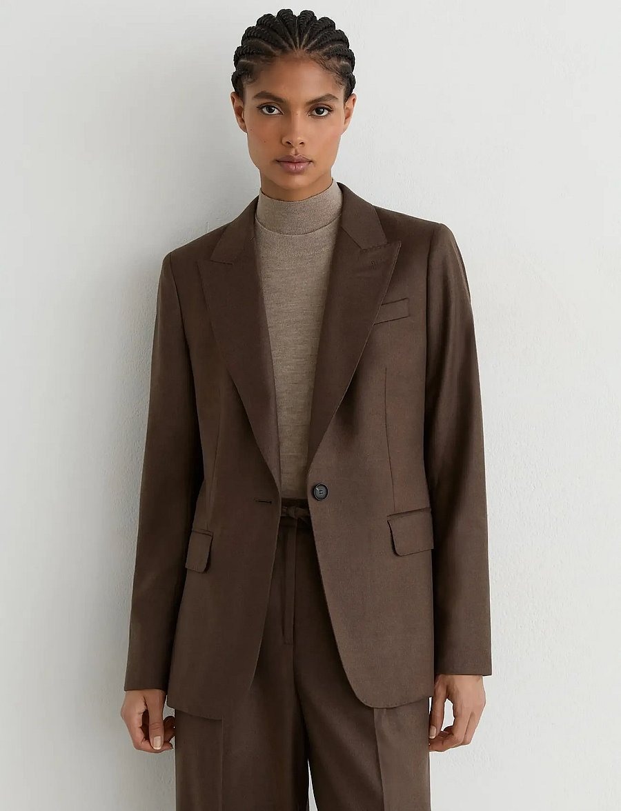 Reiss - DERBY SB BLAZER - Üherealised pintsakud - mocha brown - 0