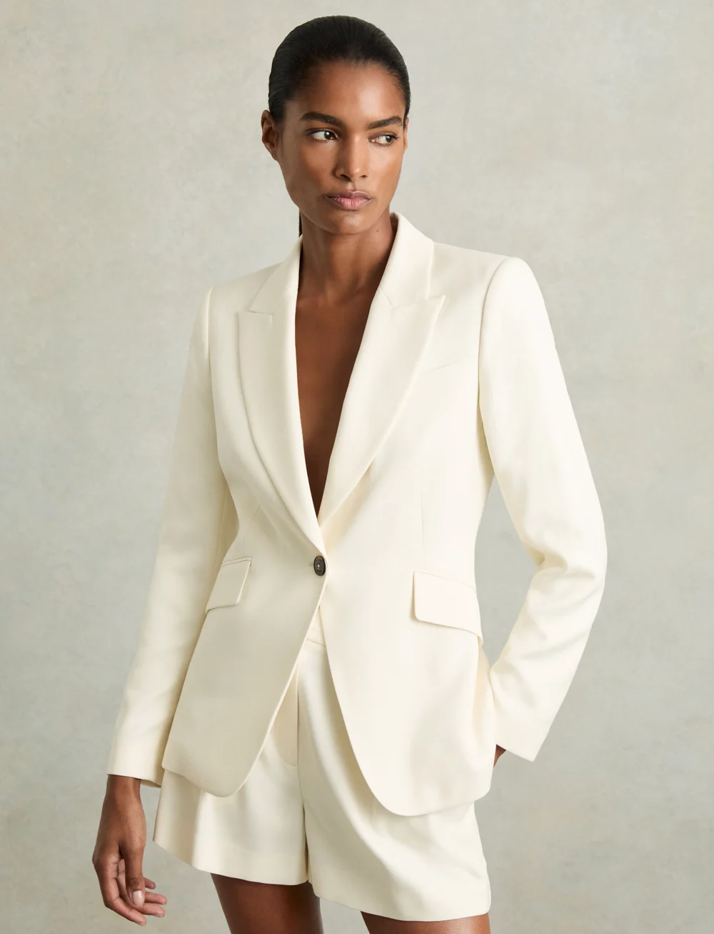 Reiss - MILLIE - Ühes joones nööpidega bleiserid - cream - 0