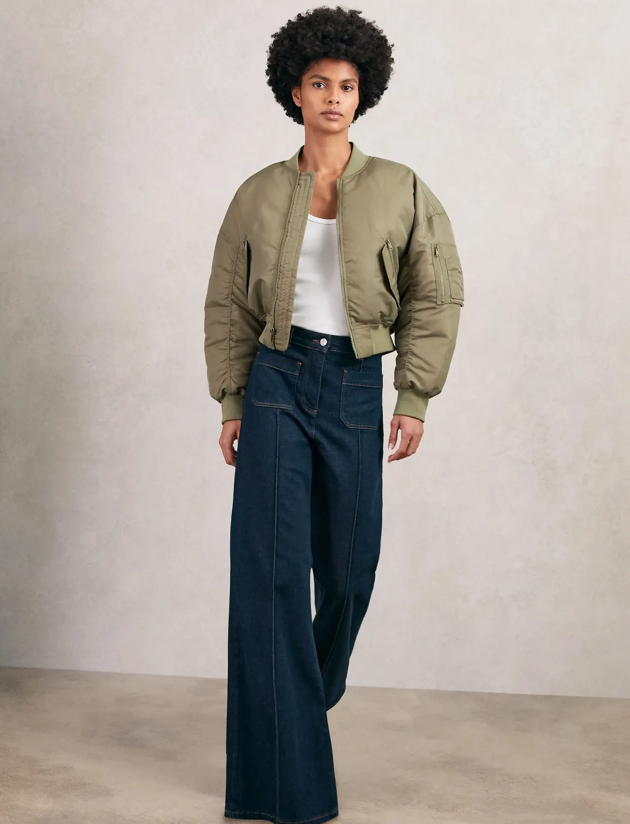 Reiss Juniper, 36, Jackets, Khakigrün - Bomber, Frauen