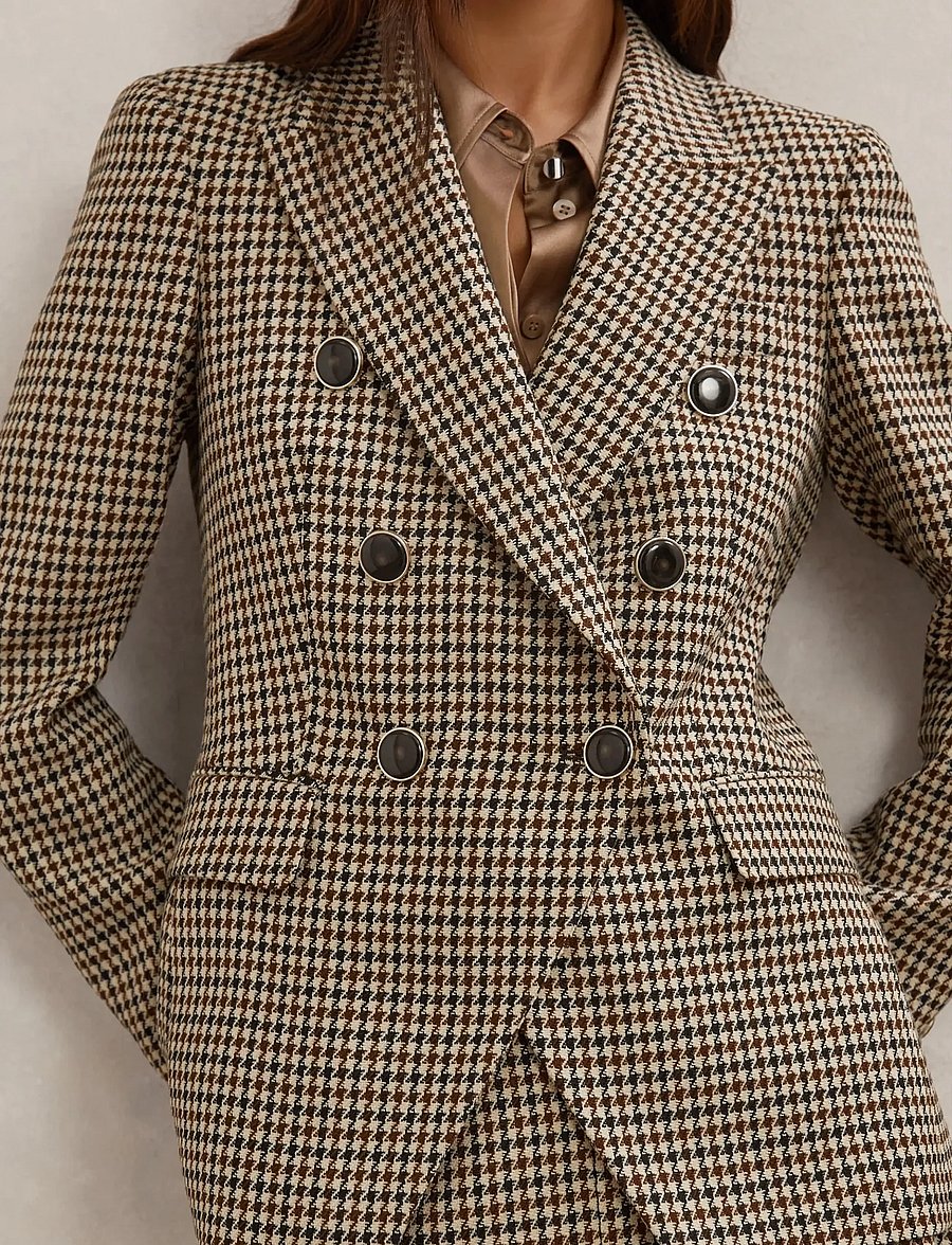 Reiss - HARTLEY - zweireihige blazer - neutral check - 4