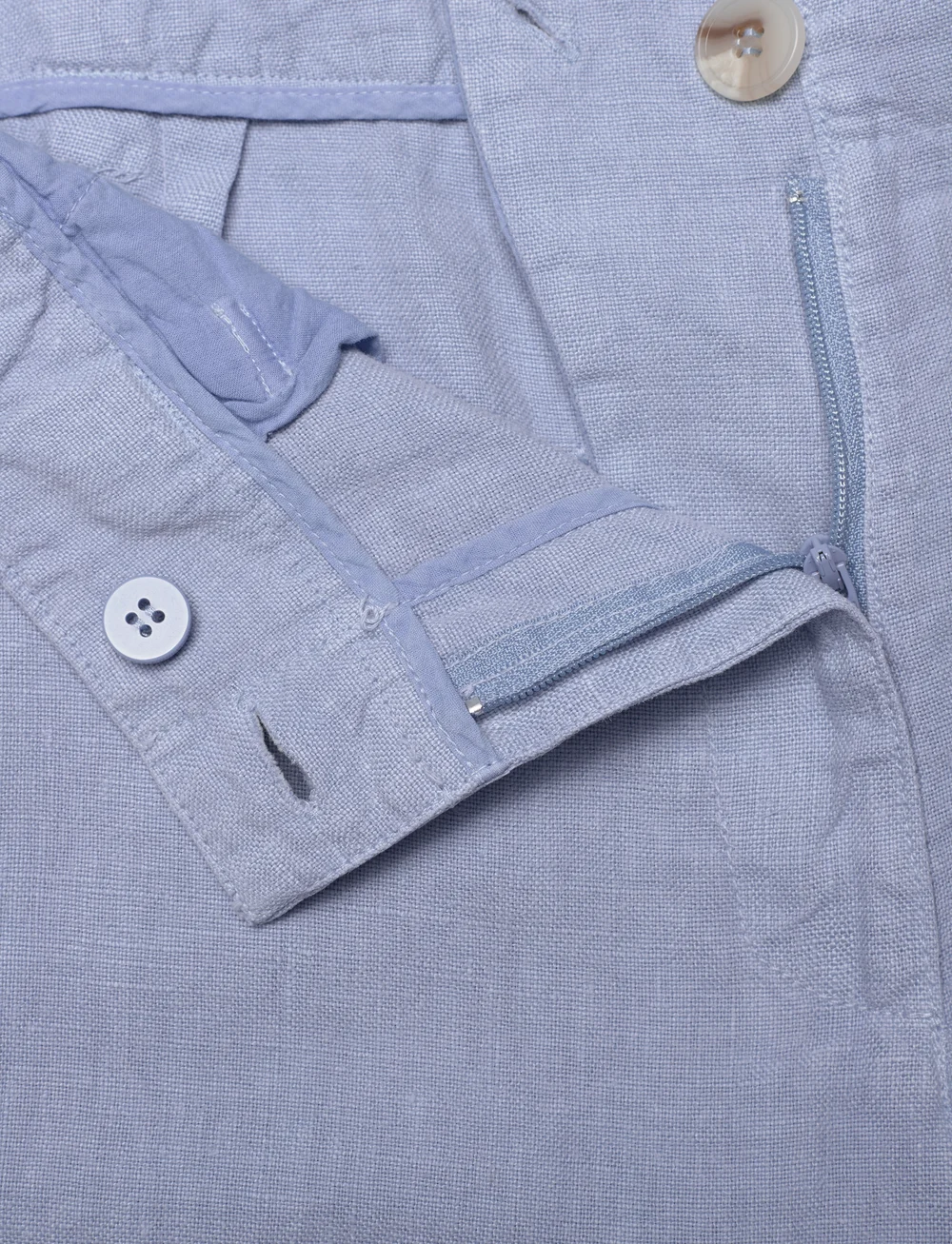 Reiss - DEMI - hørshorts - dusty blue - 3