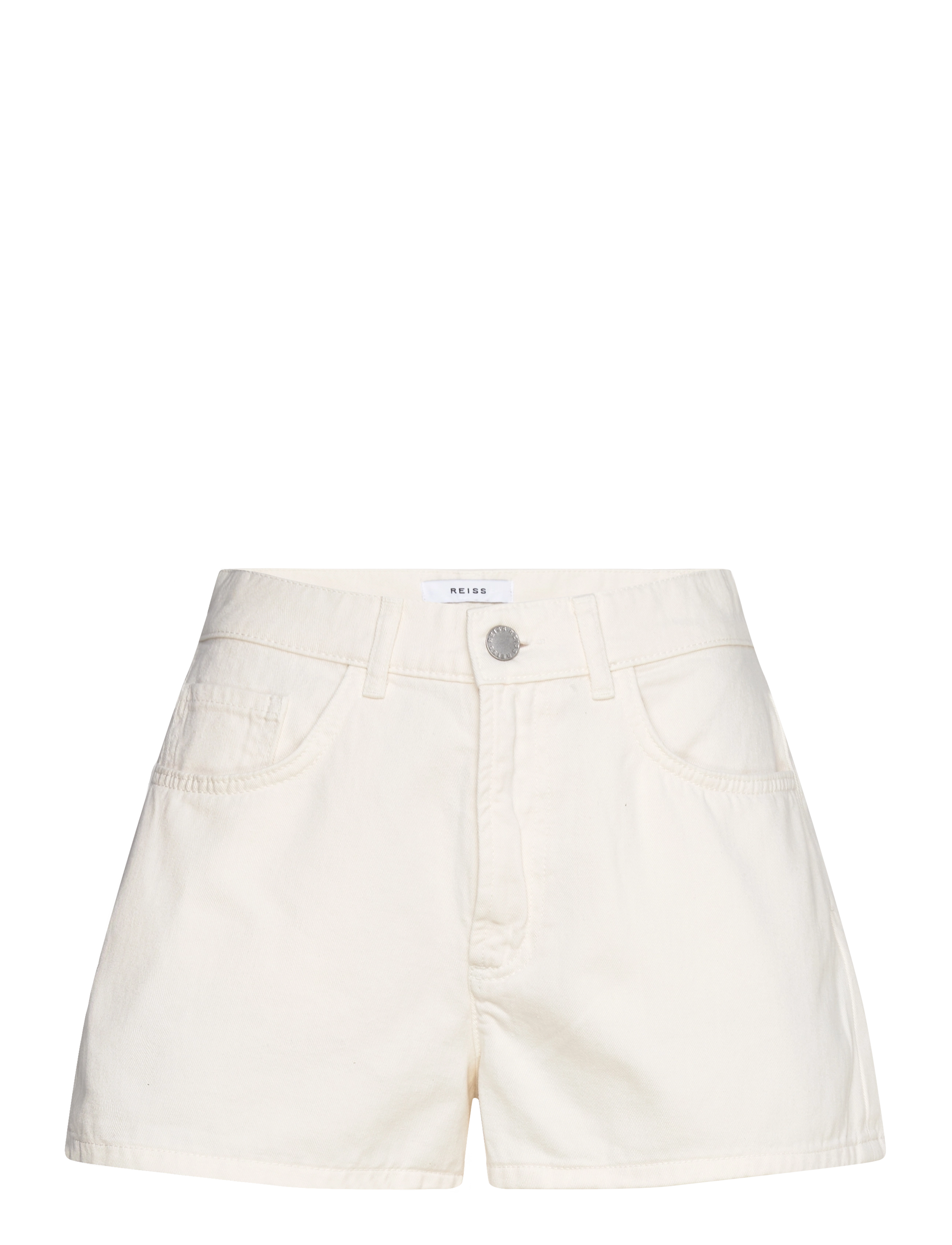 Reiss Colorado, Kvinder, Højtaljede Shorts, Cream, Str: 42