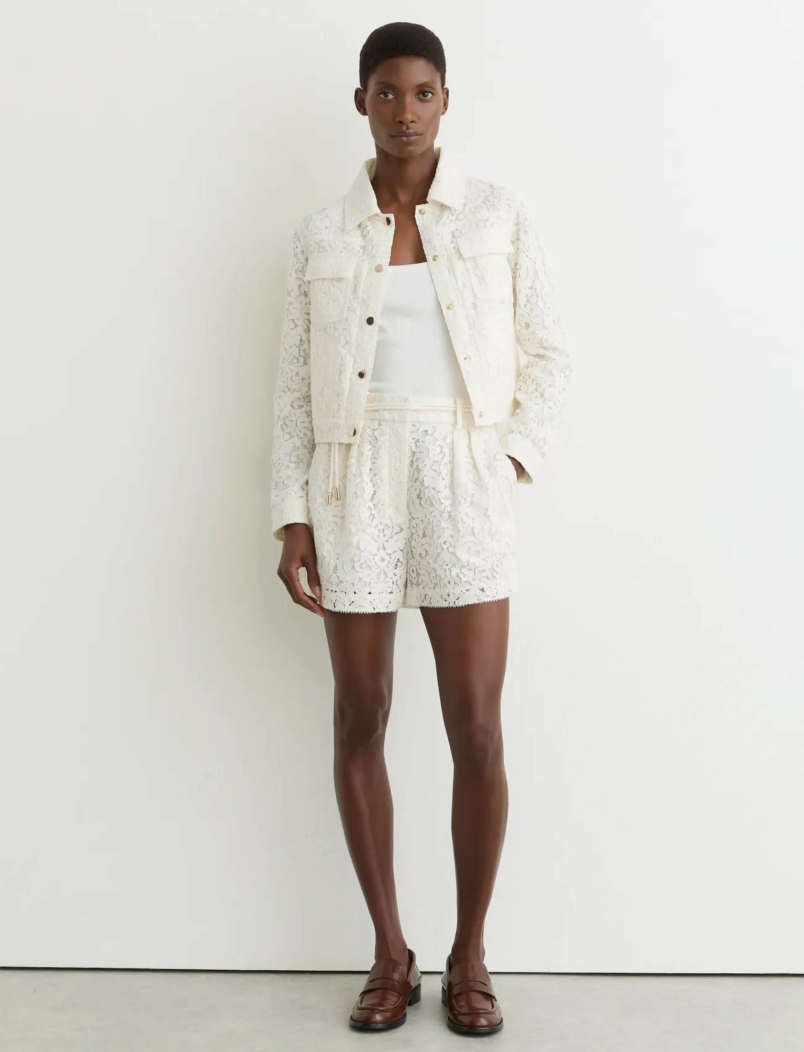 Reiss - LORI - rennot shortsit - white - 3