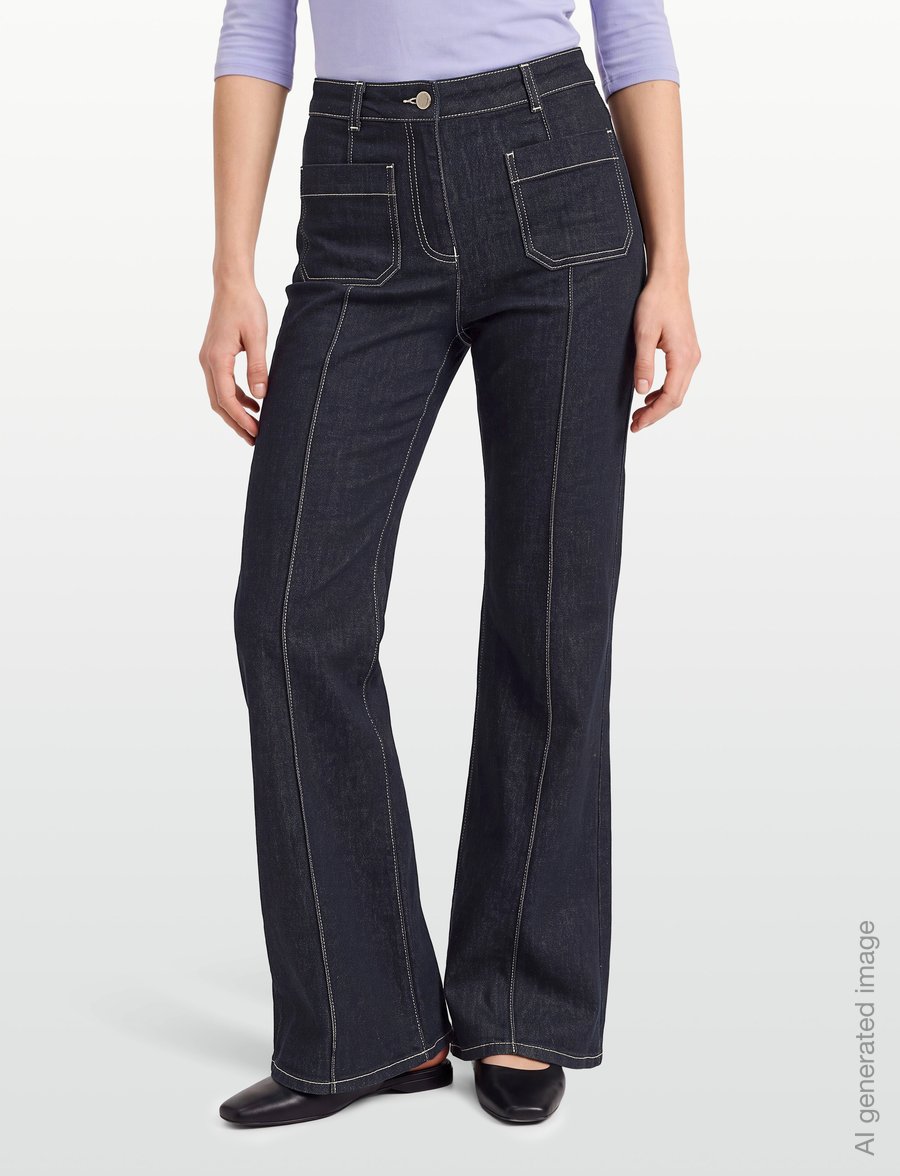 Reiss - SAKURA FLARE PATCH POCKET JEAN - alt laiad teksad - indigo blue - 3