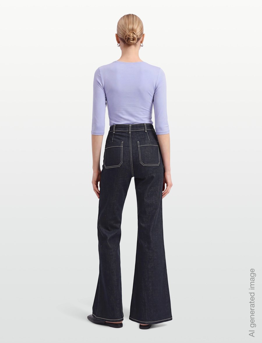 Reiss - SAKURA FLARE PATCH POCKET JEAN - alt laiad teksad - indigo blue - 4