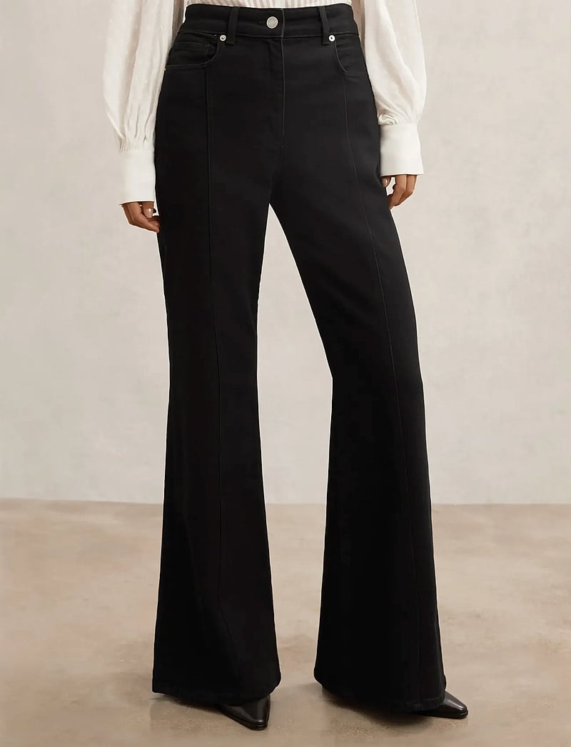 Reiss - JUNE - alt eriti laia säärega teksad - black - 4