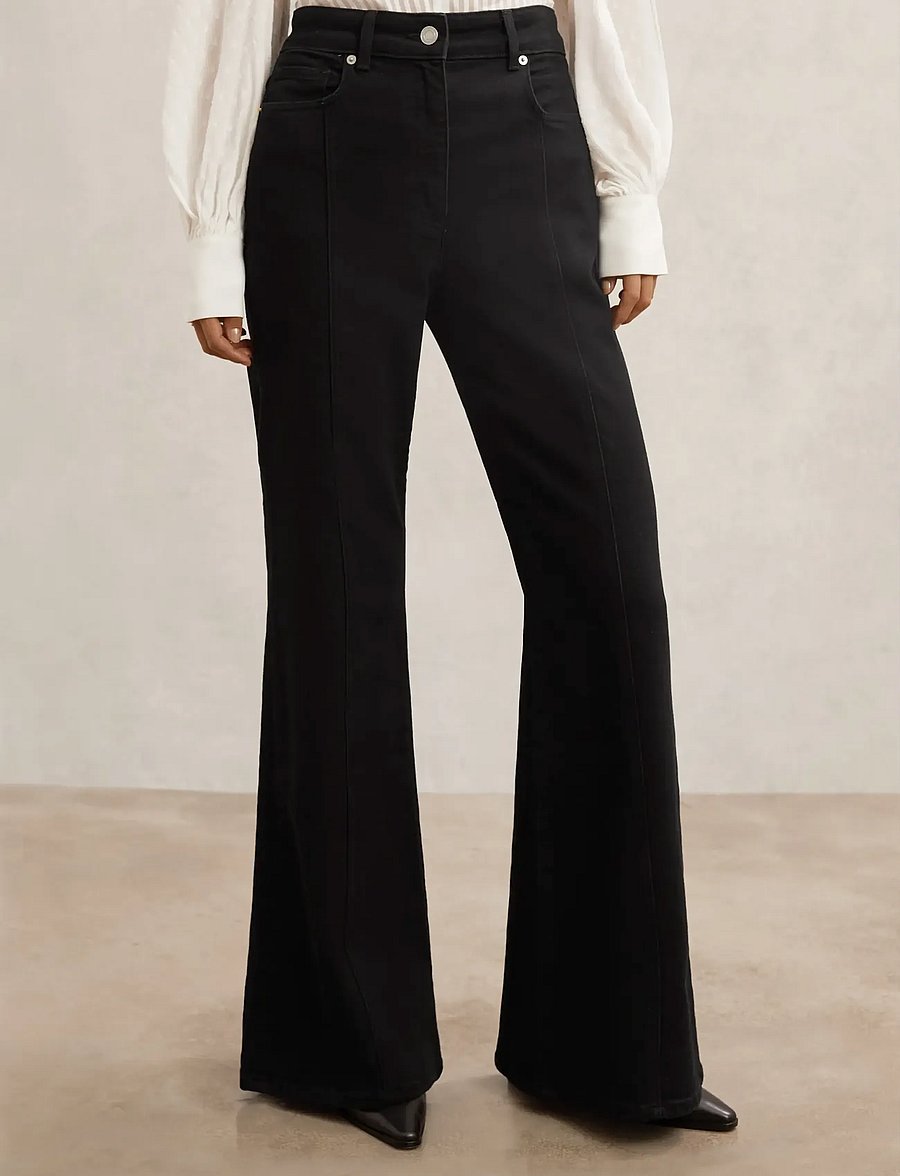 Reiss - JUNE - schlaghosen - black - 4