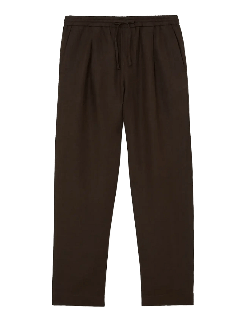 Reiss - BARGES - leinenhosen - chocolate brown - 1