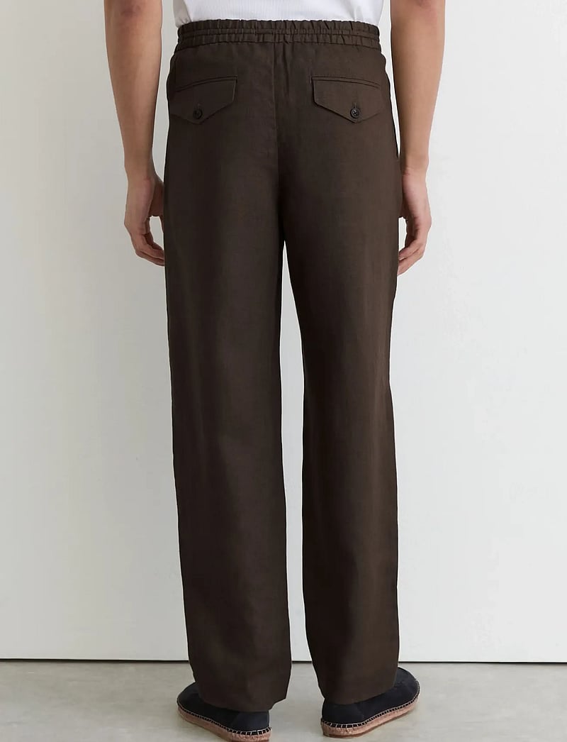 Reiss - BARGES - leinenhosen - chocolate brown - 2