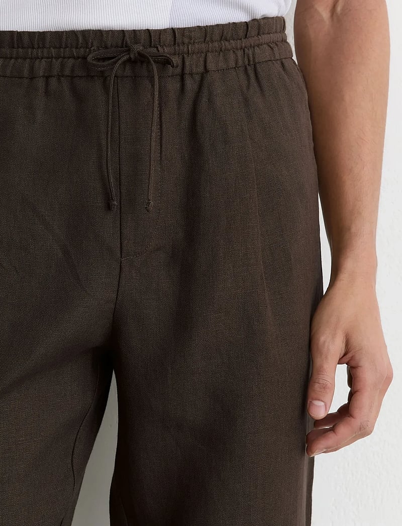 Reiss - BARGES - leinenhosen - chocolate brown - 3