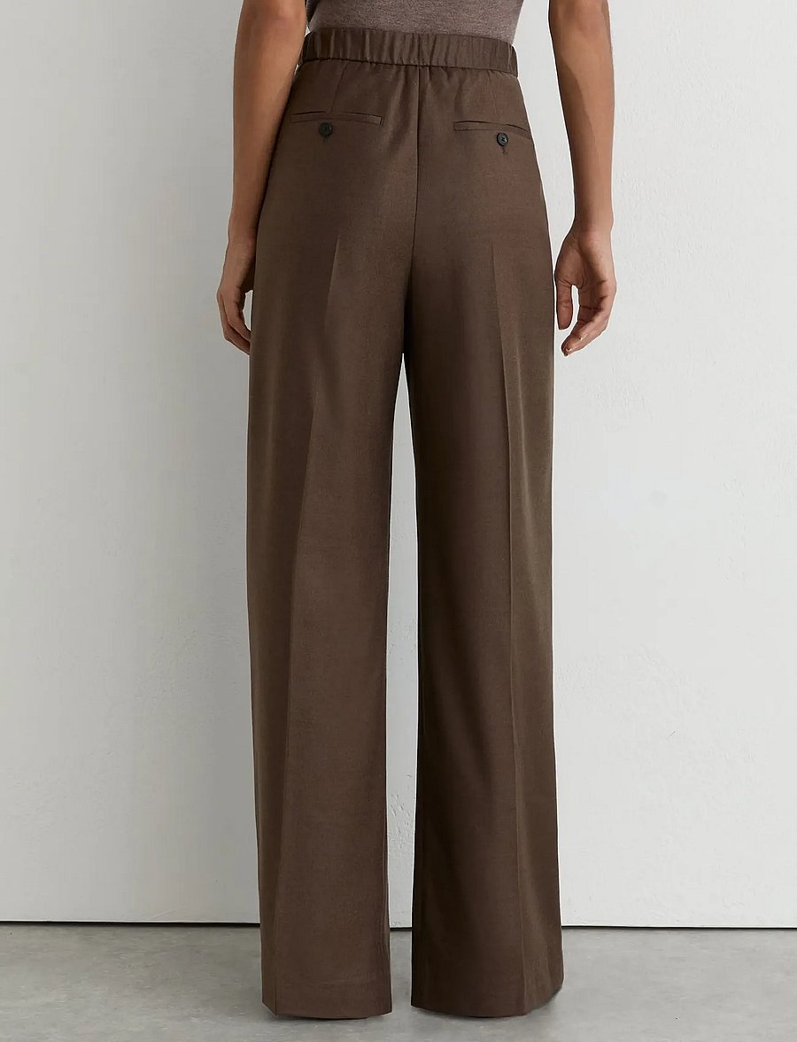 Reiss - DERBY PULL ON WIDE LEG TROUSER - mocha brown - 2