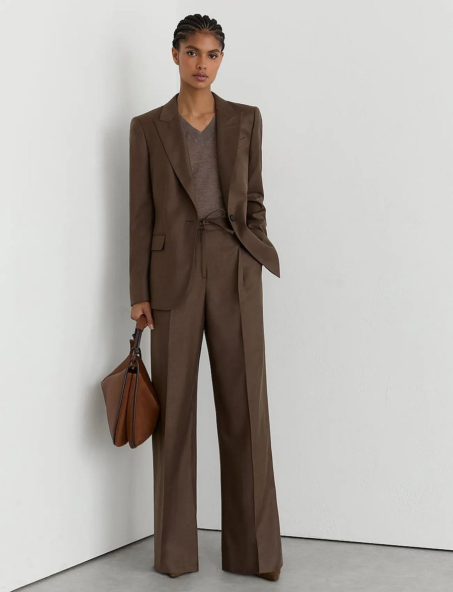 Reiss - DERBY PULL ON WIDE LEG TROUSER - mocha brown - 5