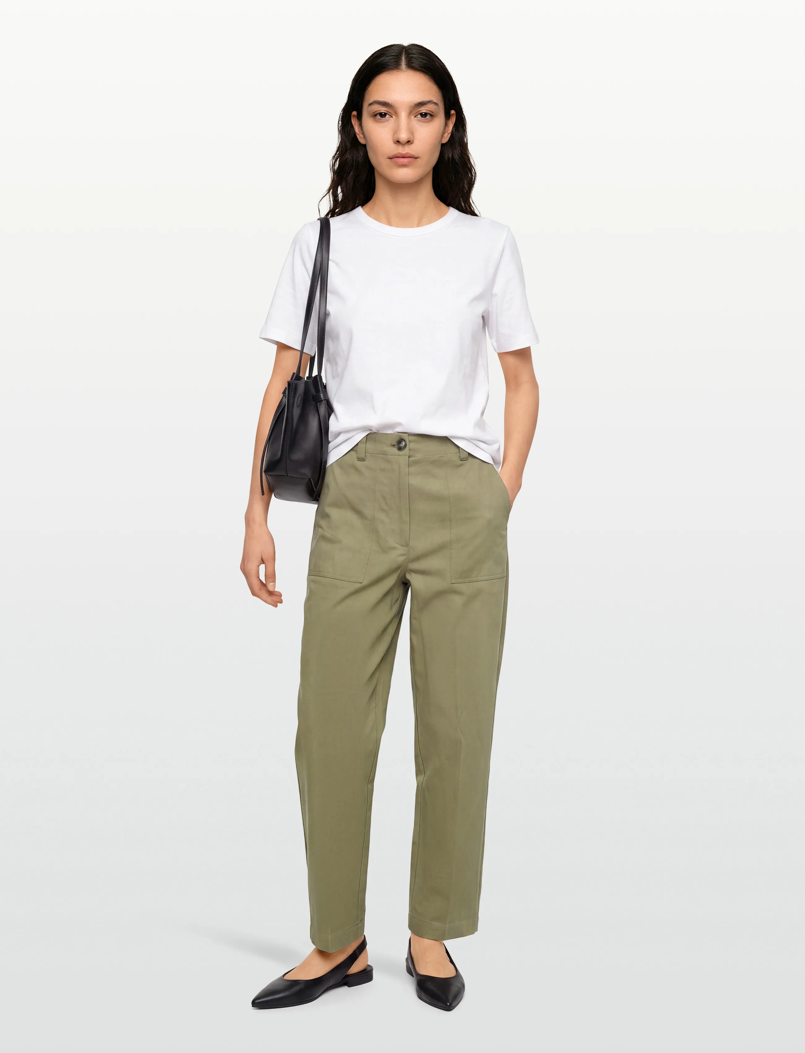 Reiss Kasia, 38, Trousers, Khakigrün - Cargo Pants, Frauen