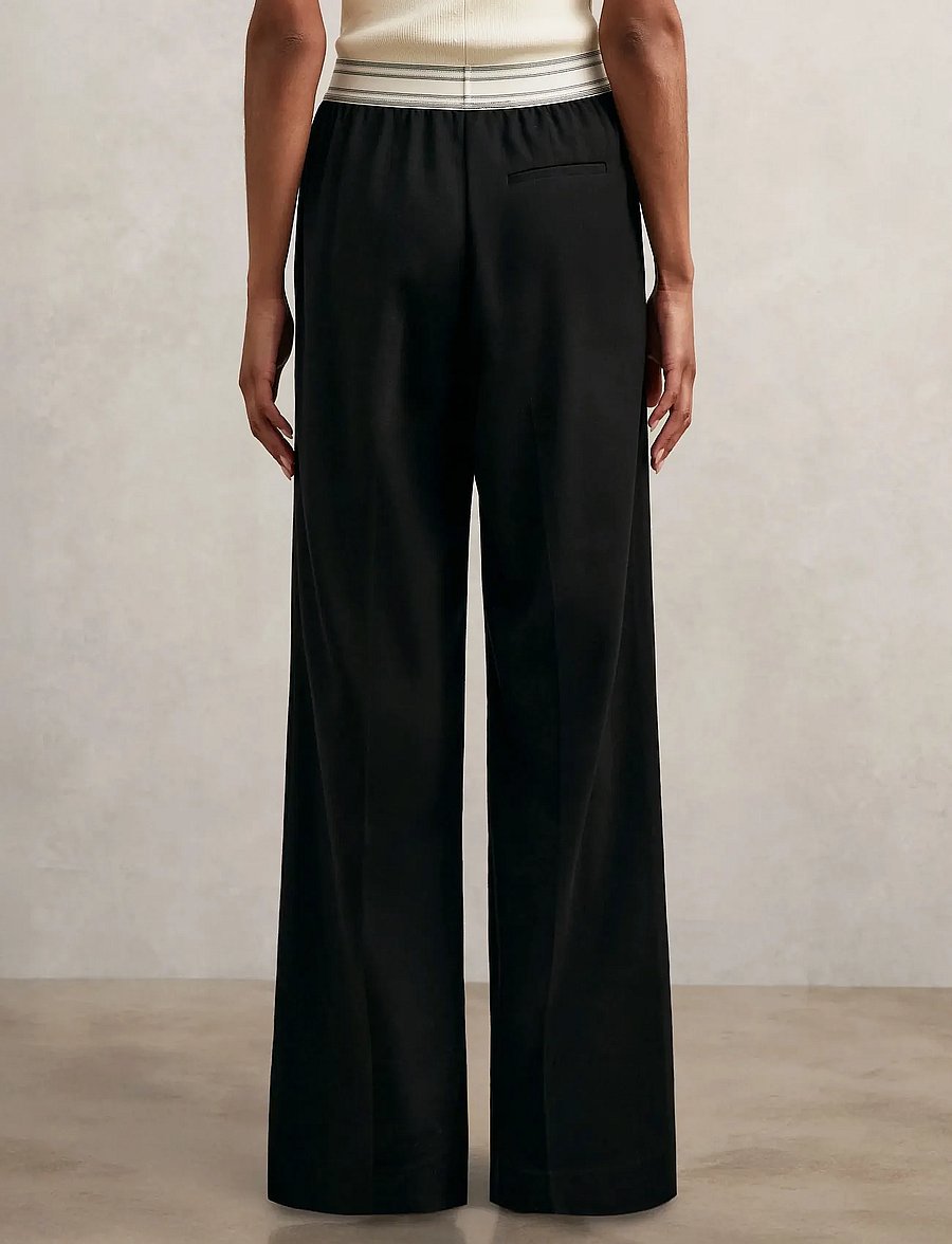 Reiss - CAMELIA - hosen mit weitem bein - black - 2