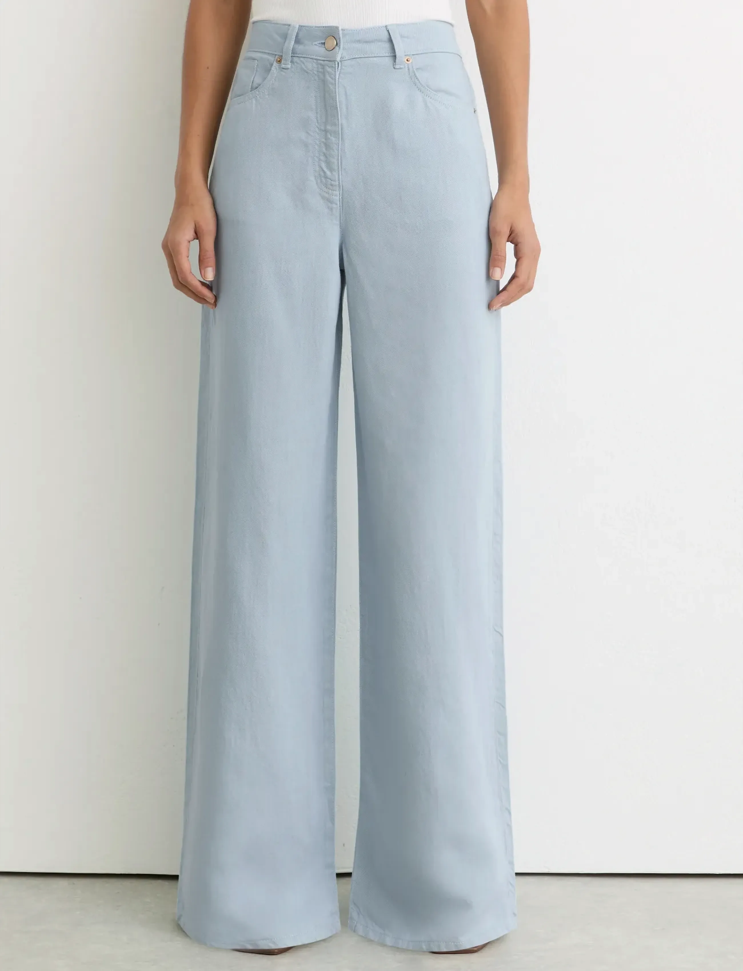 Reiss Carmen, 42, Trousers, Blau - Wide Leg, Frauen