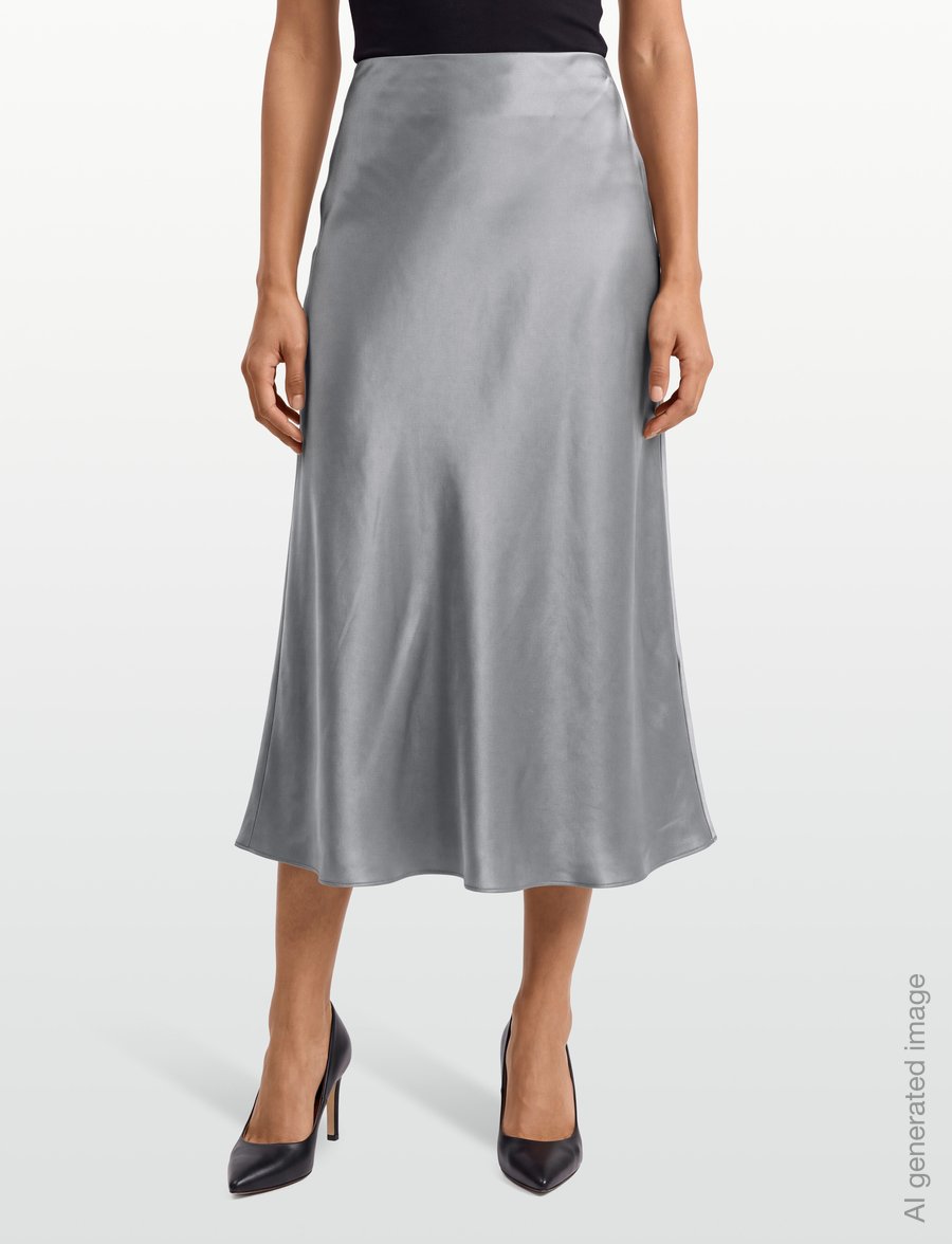 Reiss - SOFIA SILK SLIP SKIRT - satinröcke - dark grey - 3