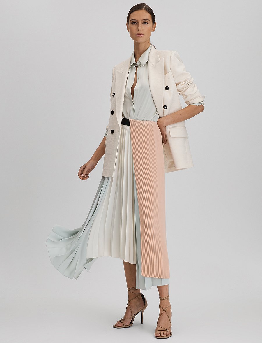 Reiss - MADDIE - faltenröcke - pink/cream - 4