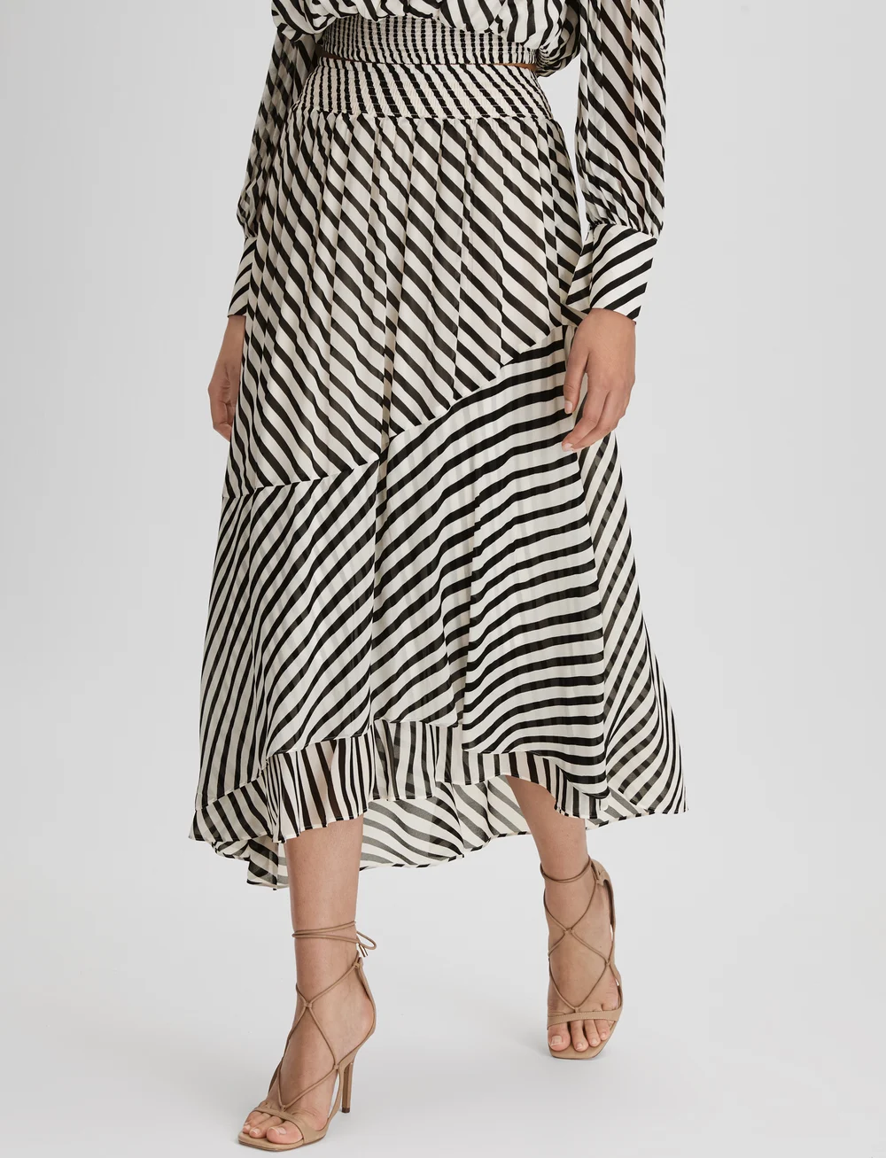 Reiss - DANI - midi skirts - black/cream - 0