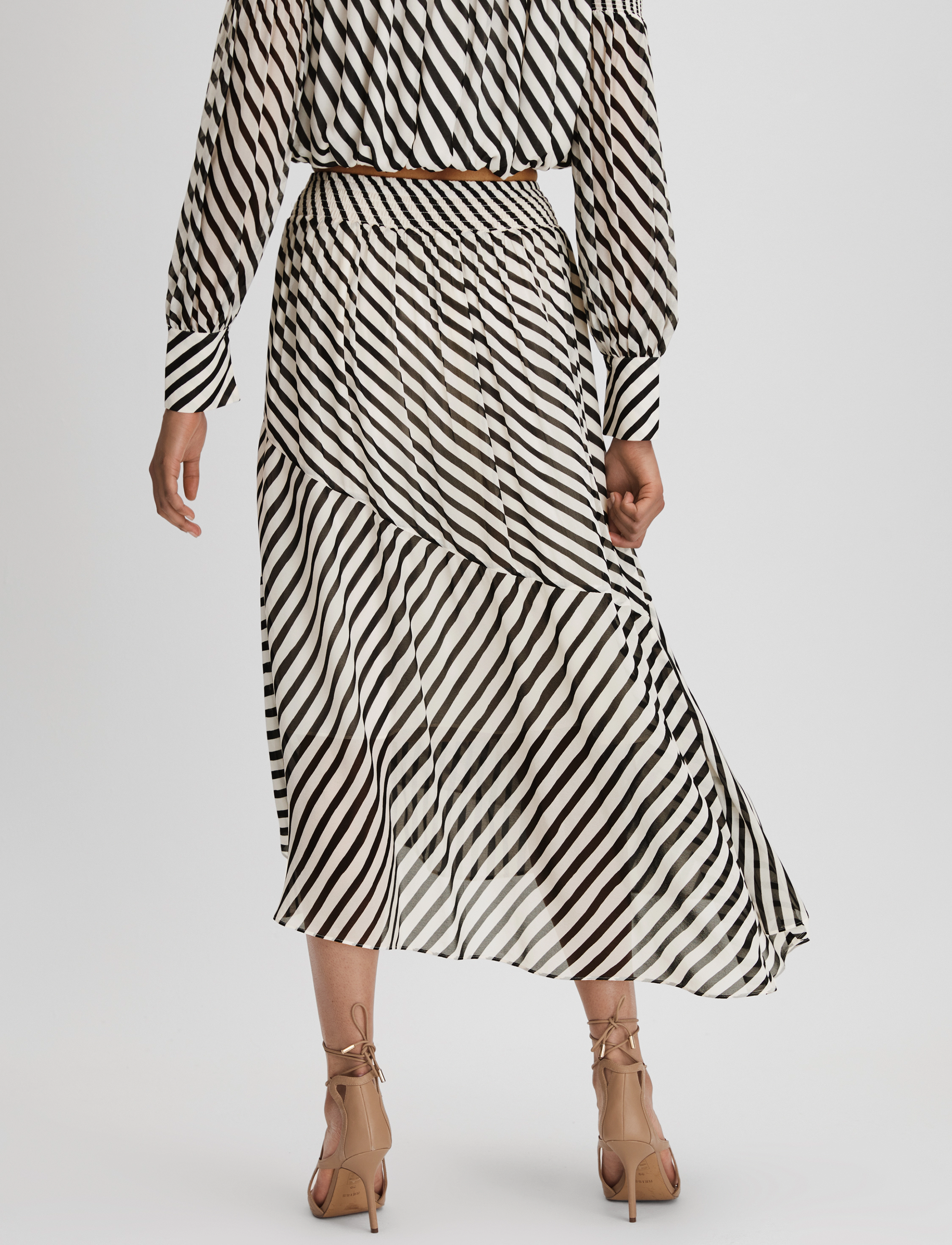Reiss - DANI - midi röcke - black/cream - 4