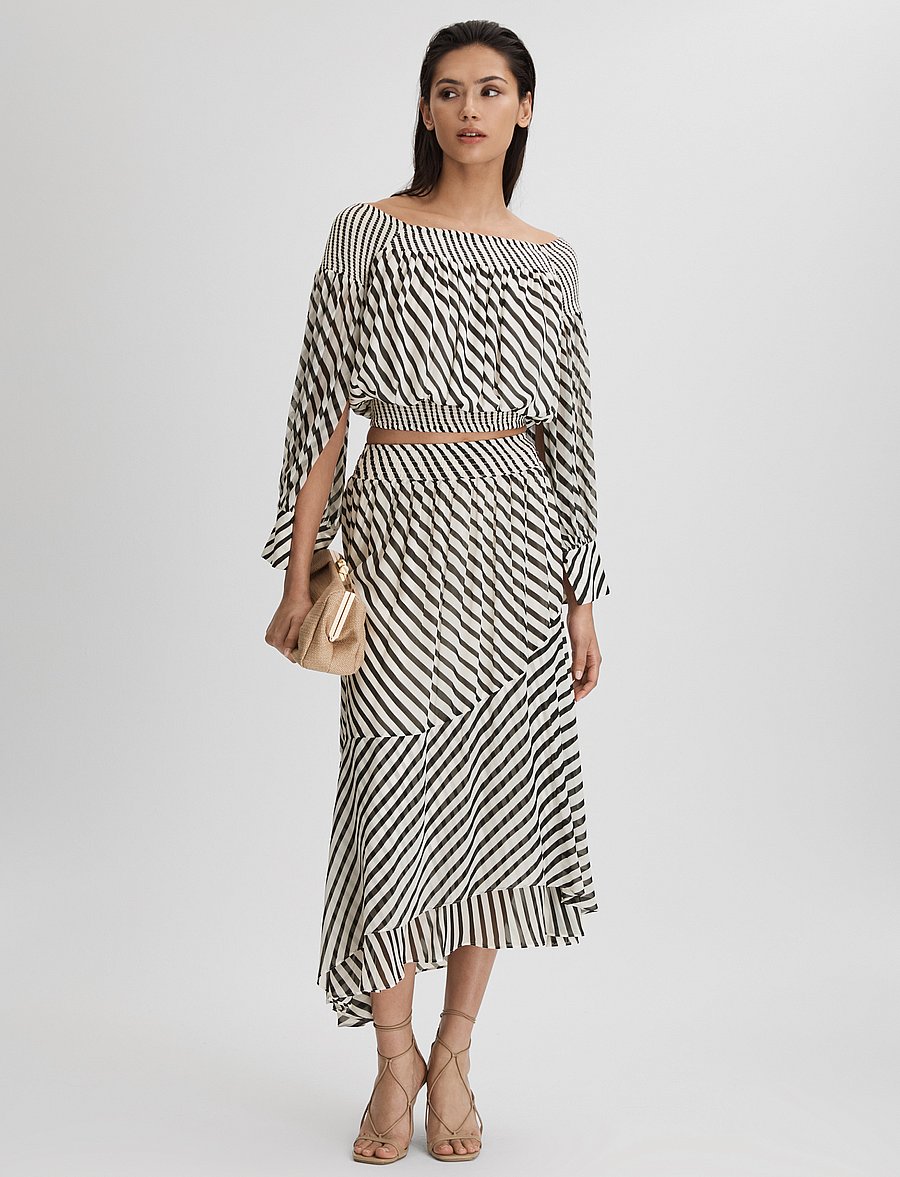 Reiss - DANI - midi-röcke - black/cream - 4