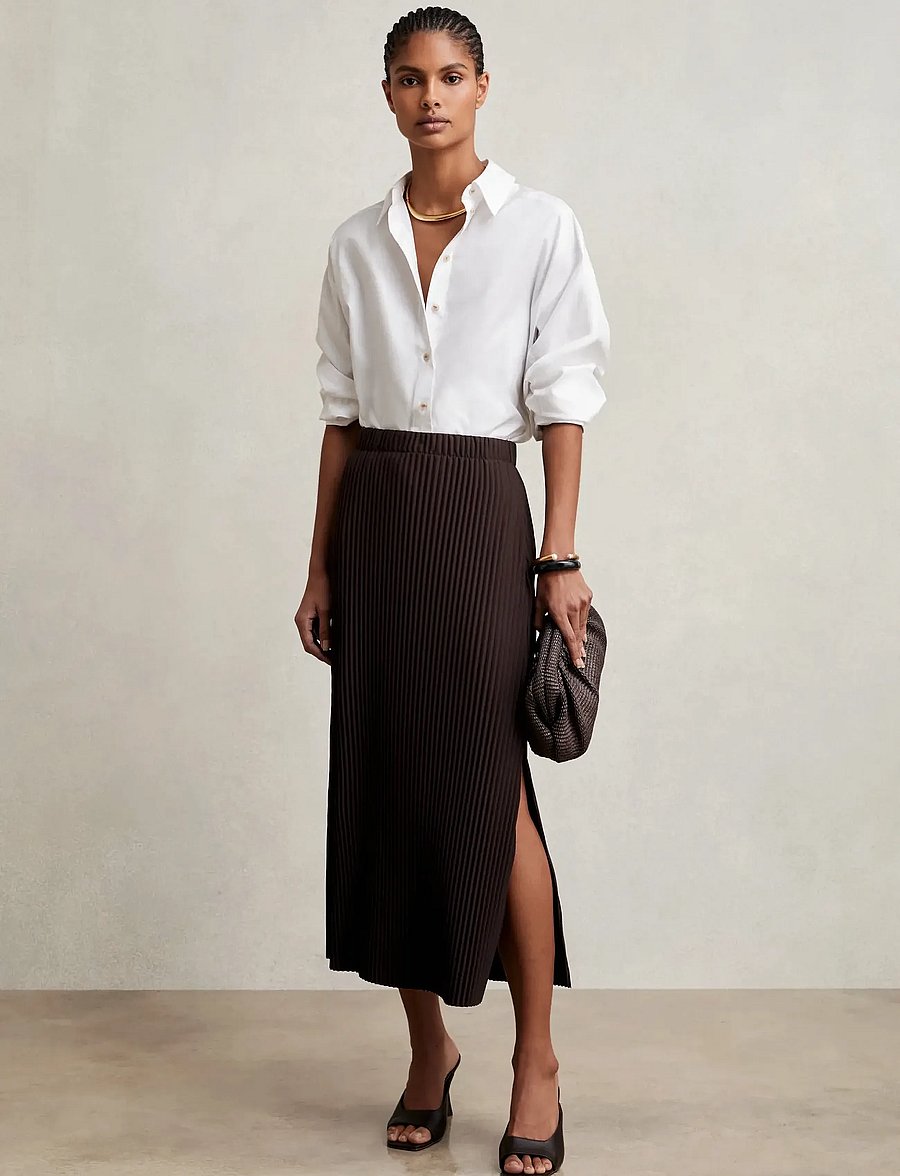 Reiss - PIPPA - plisserade kjolar - burgundy - 3