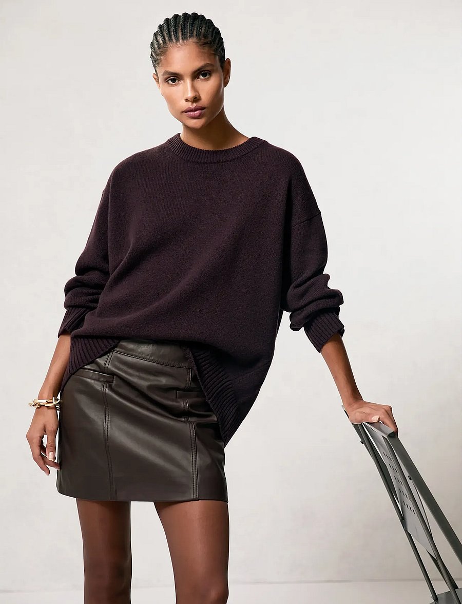 Reiss - SEEMA - nahkseelikud - burgundy - 0