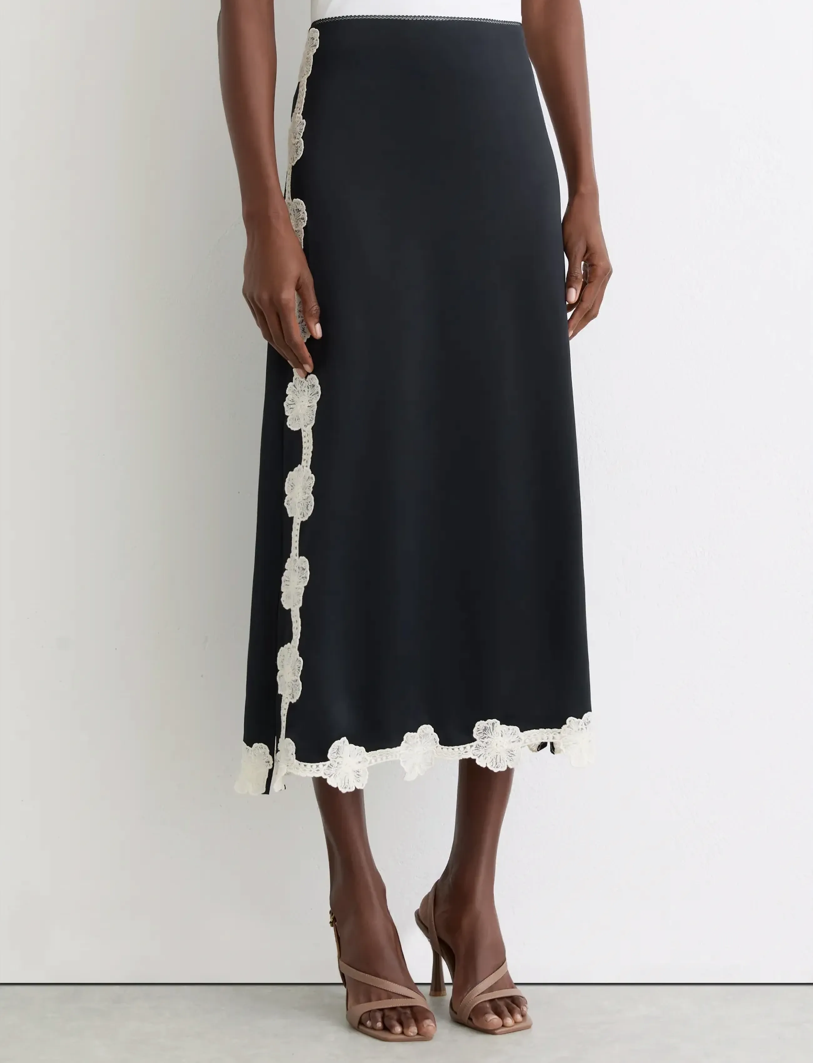 Reiss Doa, 34, Röcke, Marineblau - Knee-length & Midi Frauen
