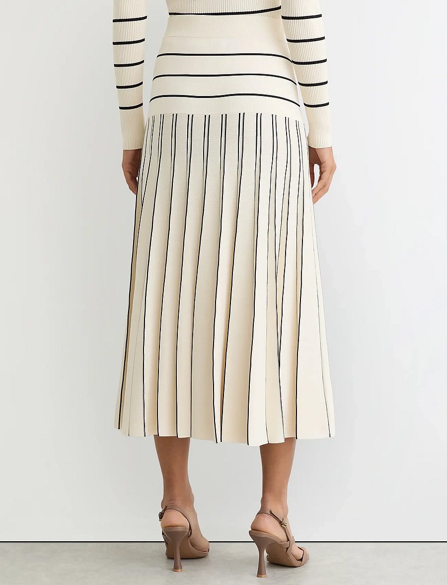 Reiss - ALICE - jupes plissées - ivory/black - 2