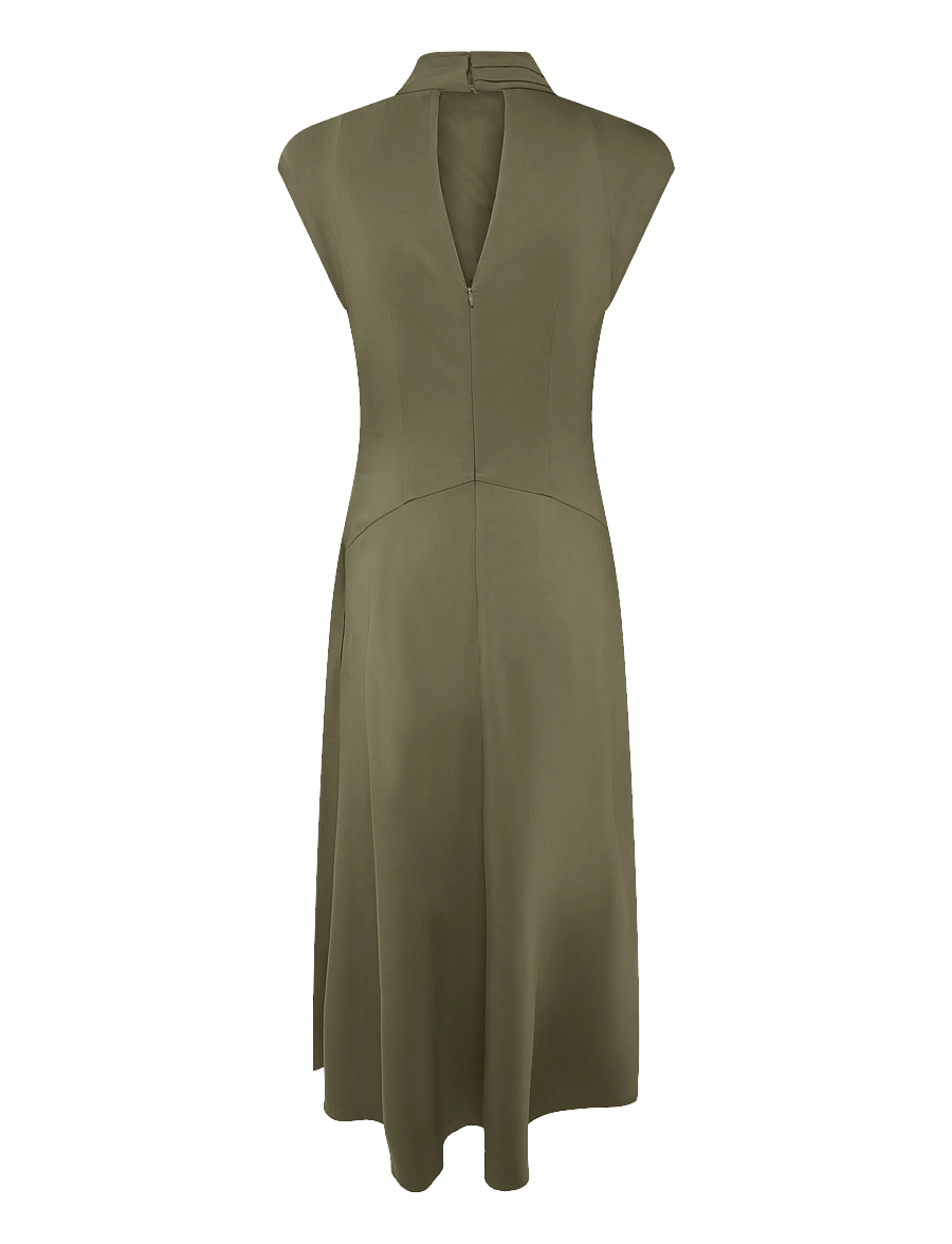 Reiss - ALMA HIGH NECK MIDI DRESS - midikleider - khaki green - 1
