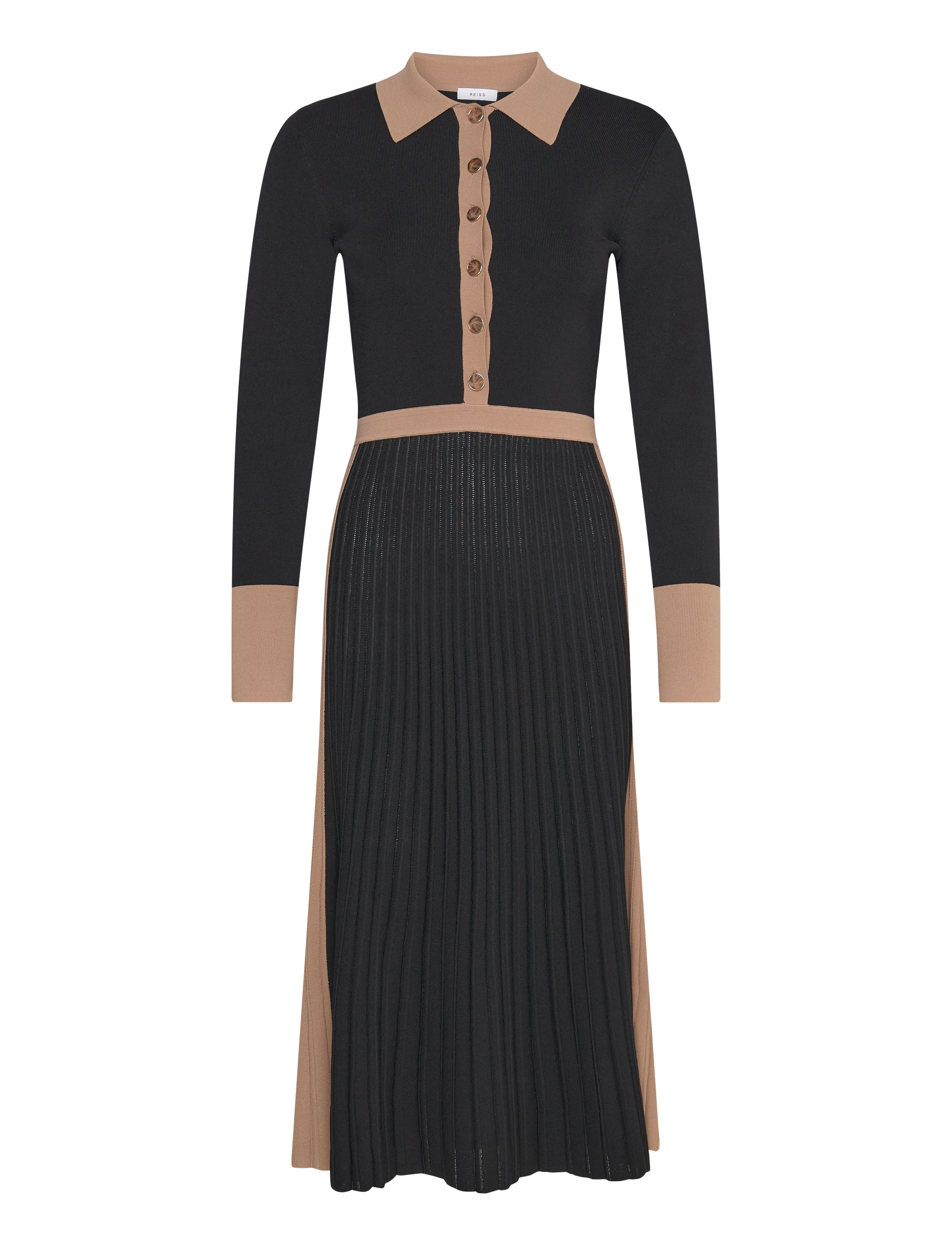 MIA Dress - BLACK/CAMEL